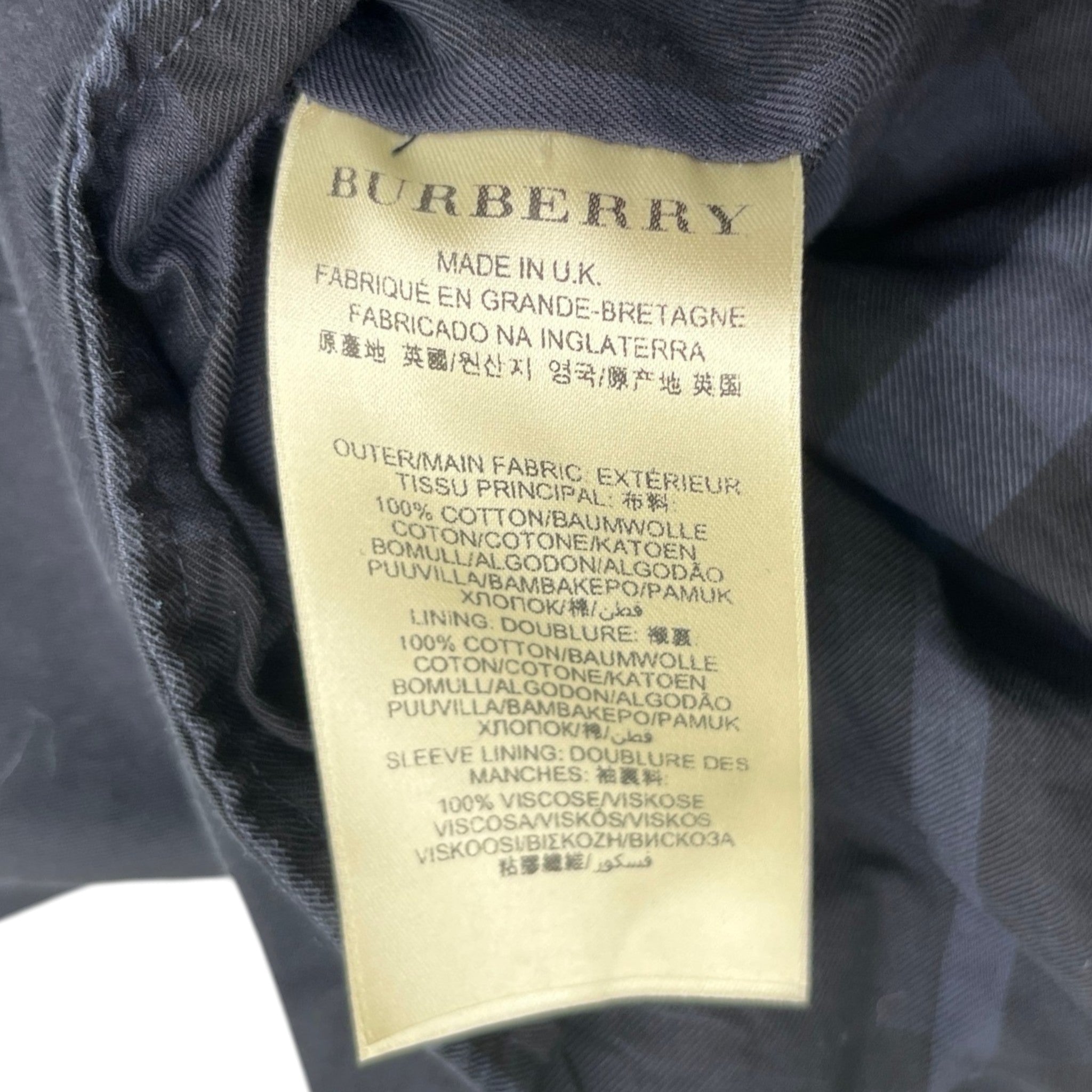 Men's Heritage Kensington Trench Jacket Navy Size IT 48 / M