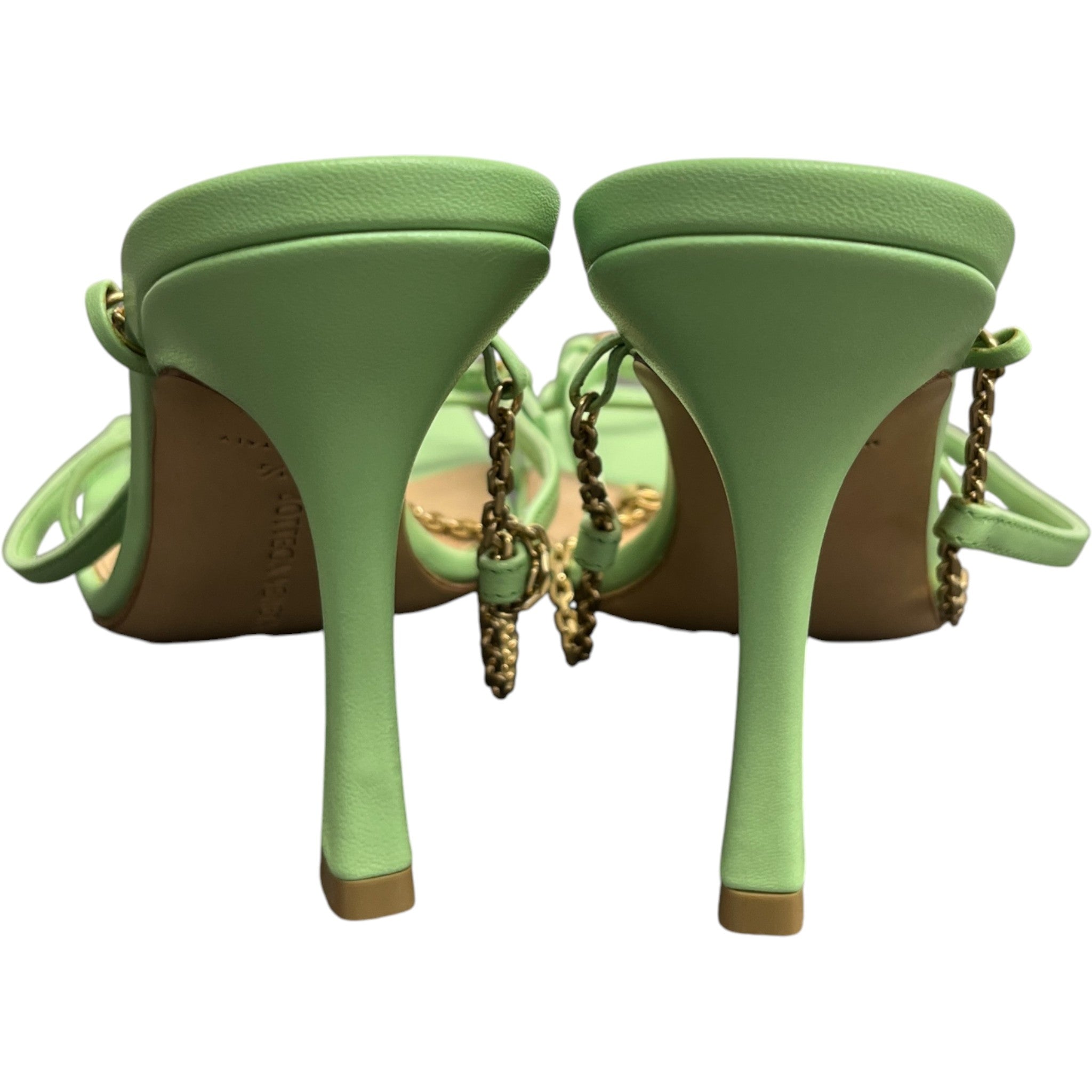 Women's Stretch Chain Sandal Heels Green Size EU 37.5 / UK 4.5