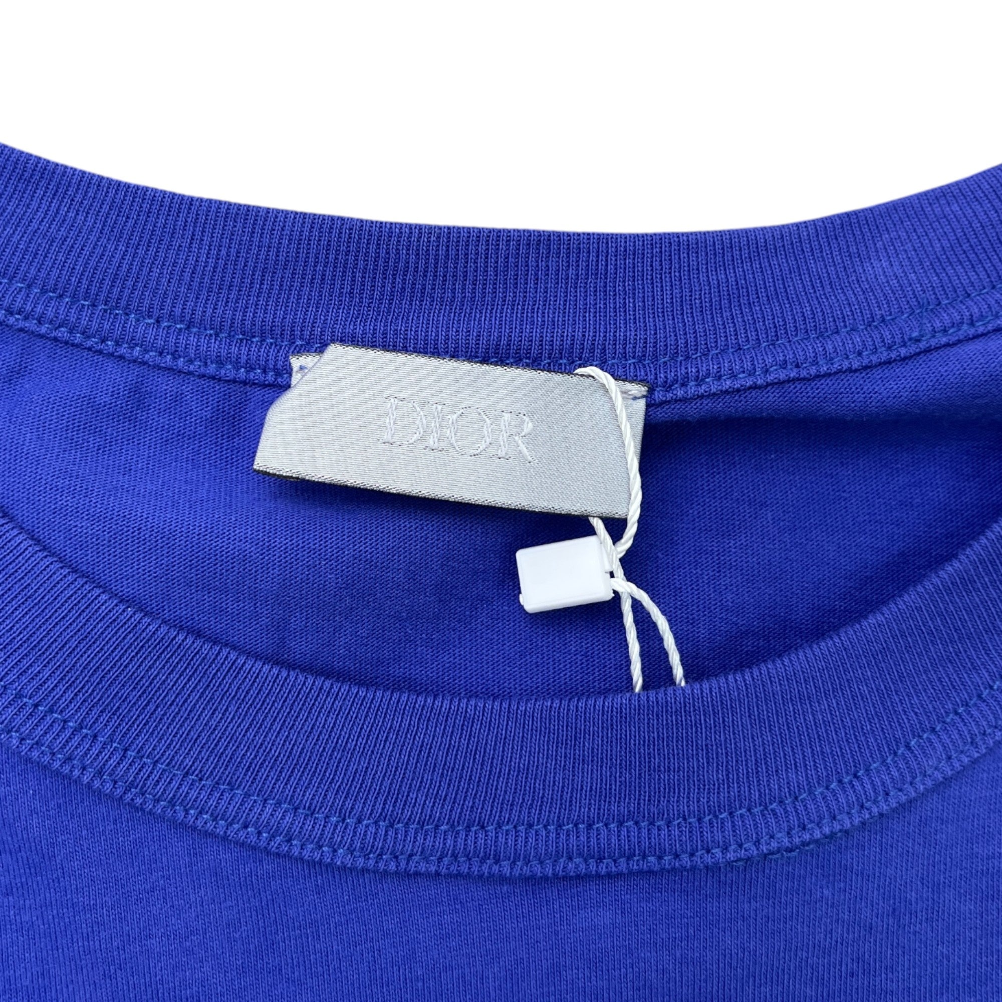 Men's Embroidered Logo T-Shirt Blue Size XS