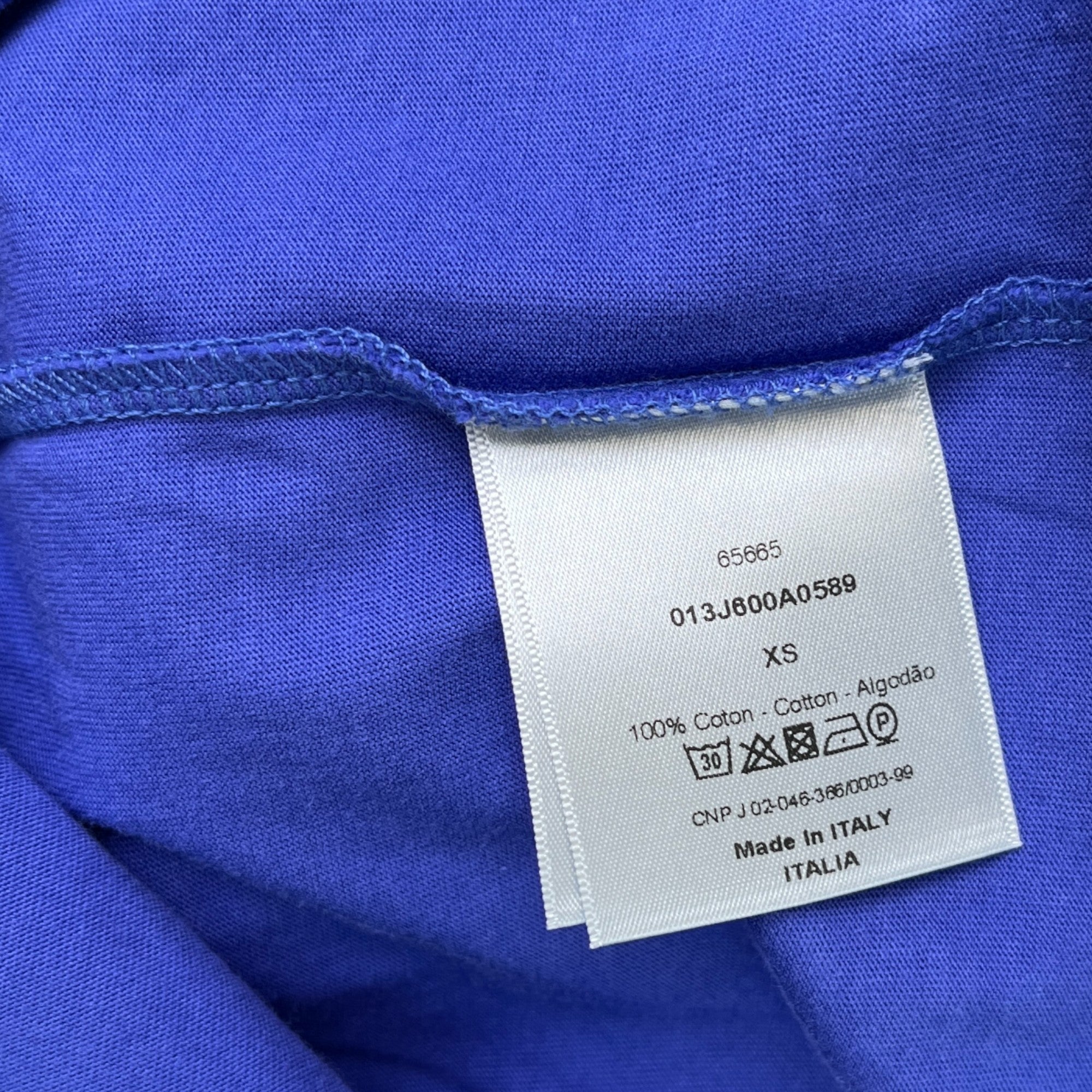 Men's Embroidered Logo T-Shirt Blue Size XS