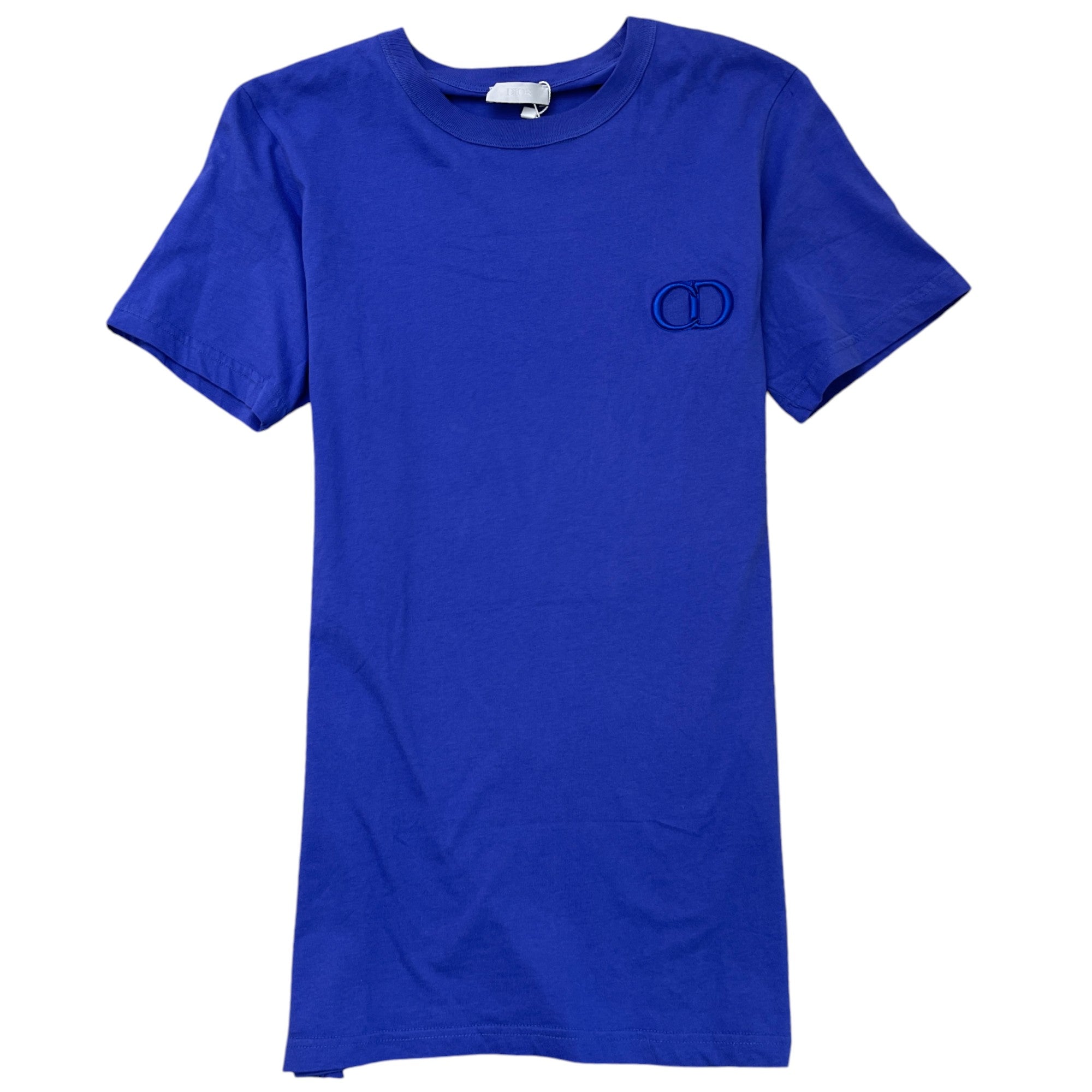 Men's Embroidered Logo T-Shirt Blue Size XS