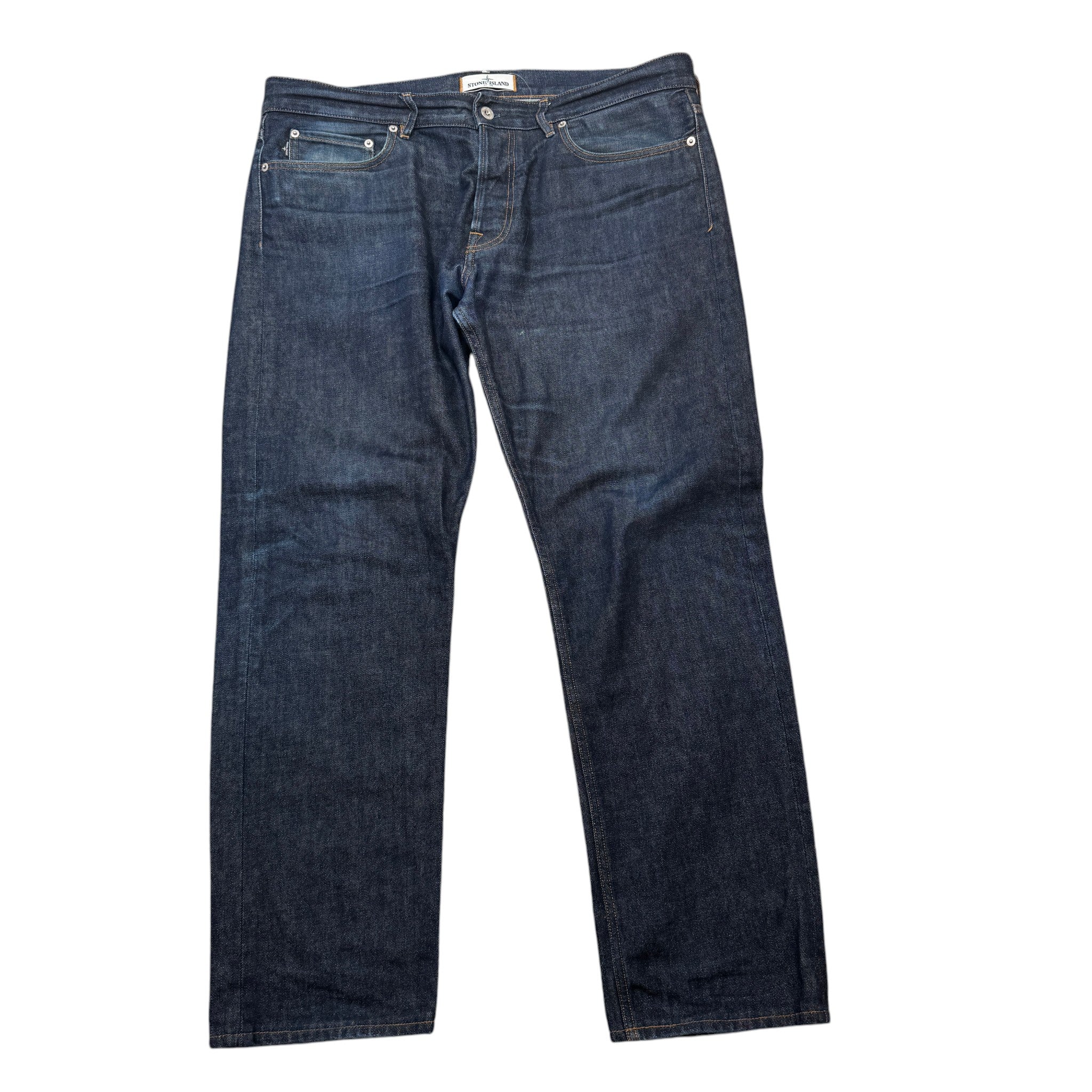 Men's Applique Logo Jeans Navy Size Waist 36"