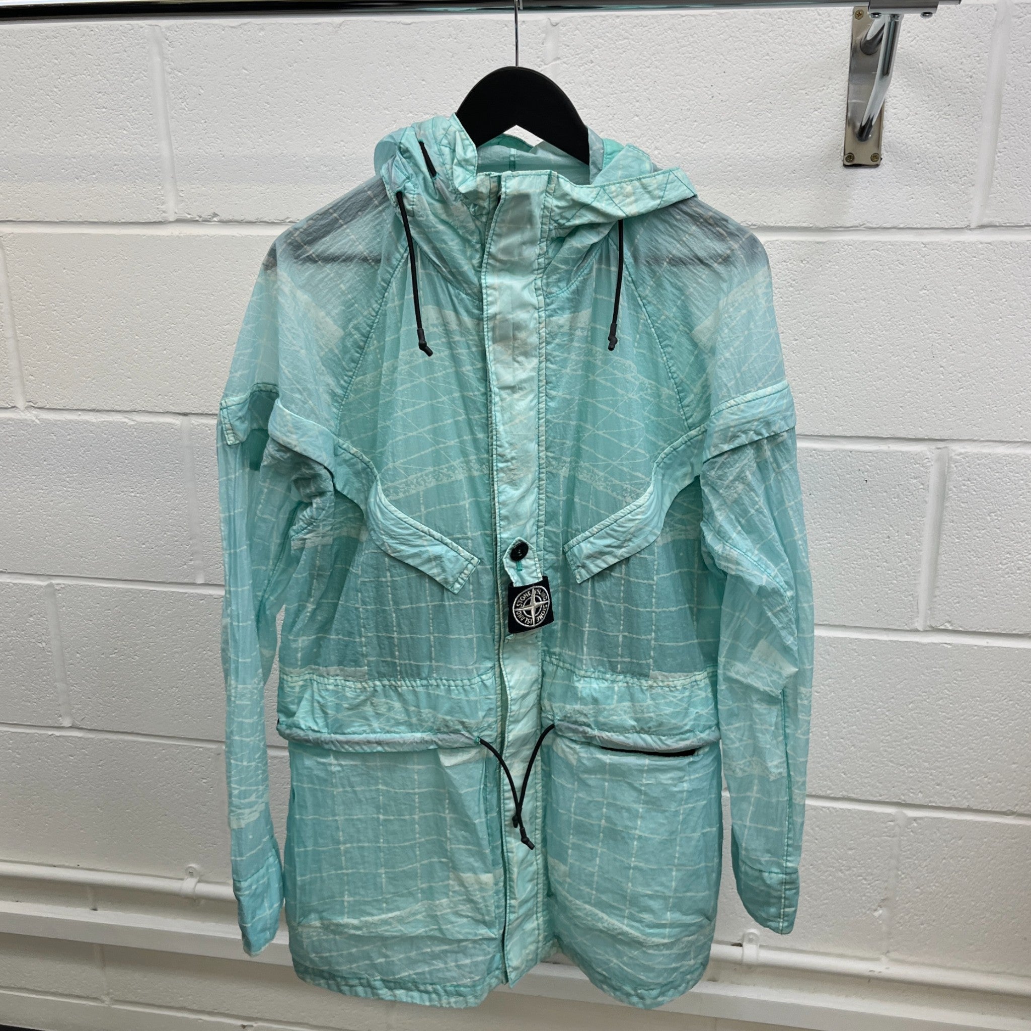 Men's Reflective Grid On Lamy-Tc Windbreaker Blue Size M