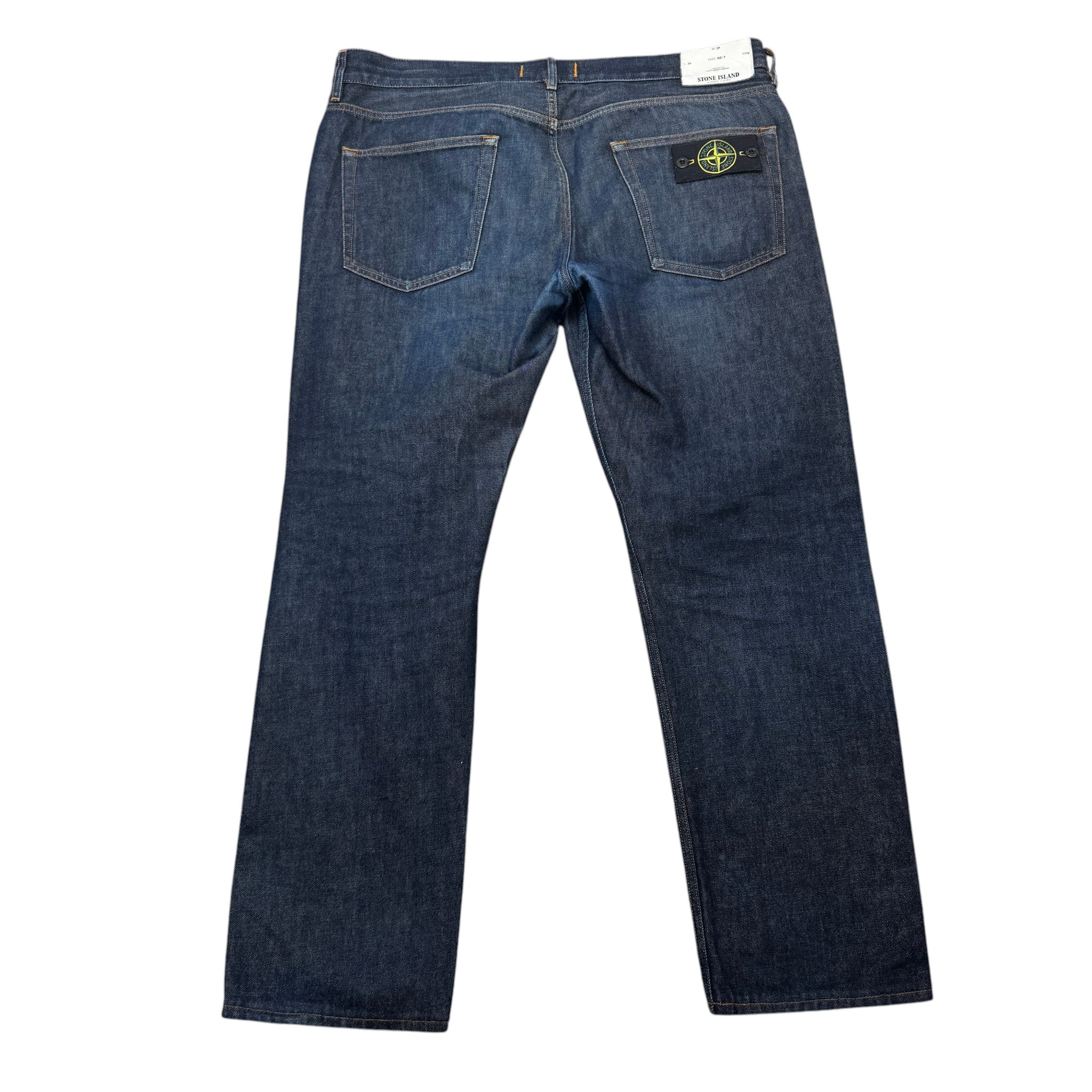 Men's Applique Logo Jeans Navy Size Waist 36"