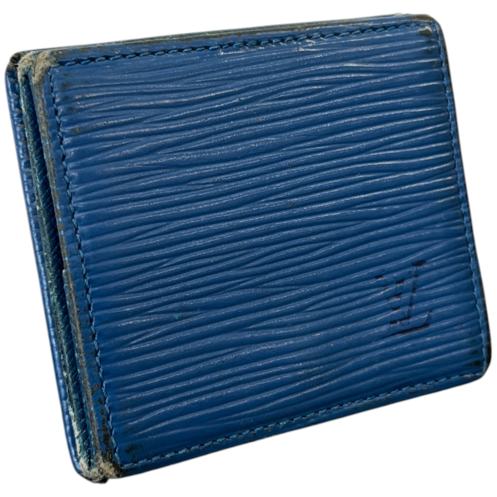 Men's Epi Coin Wallet Blue