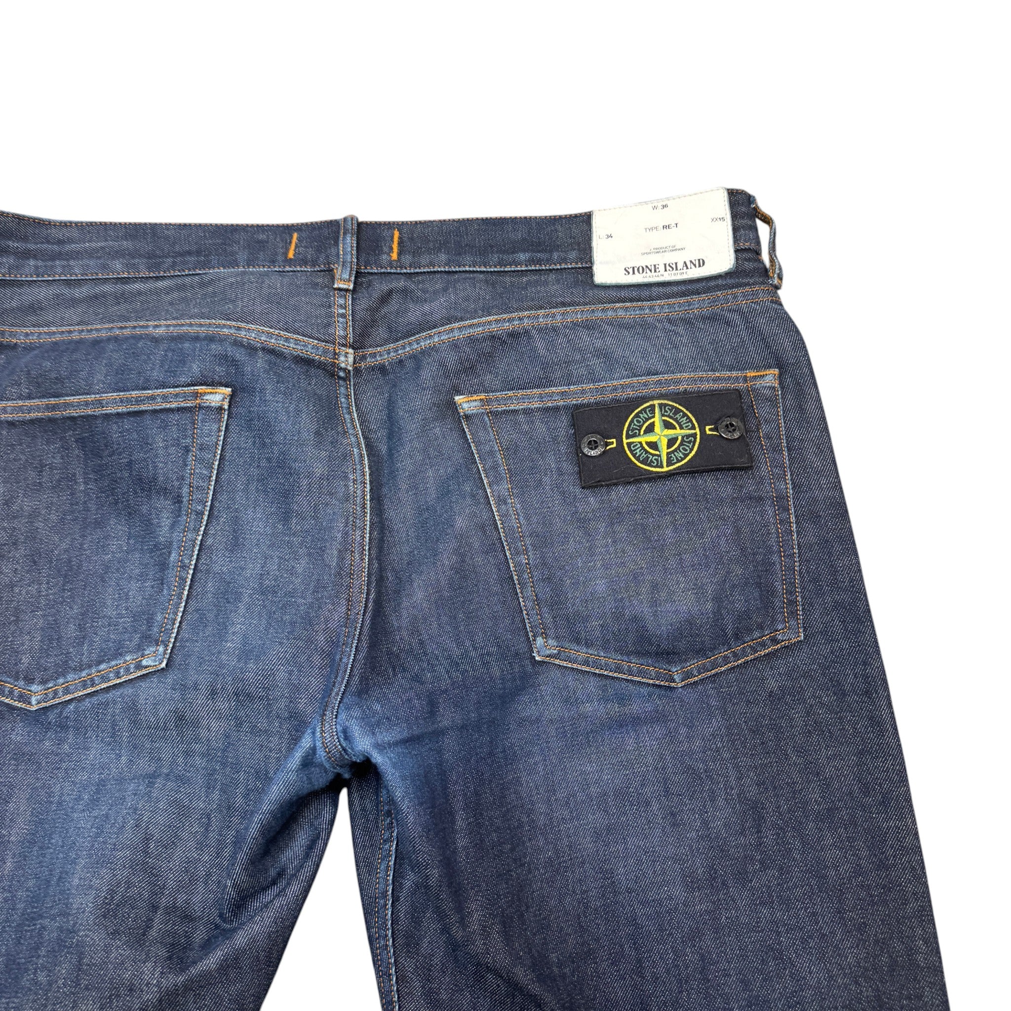 Men's Applique Logo Jeans Navy Size Waist 36"