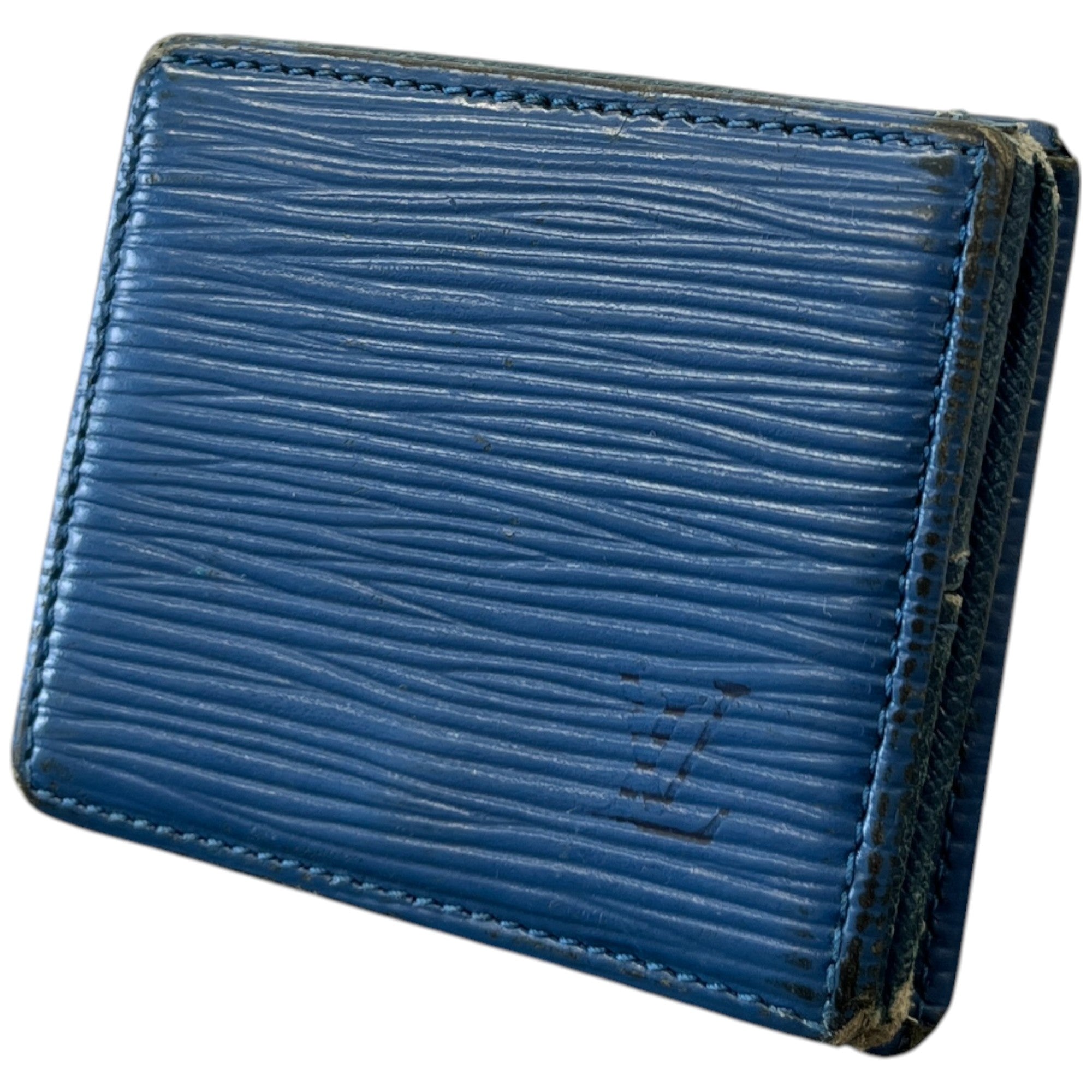Men's Epi Coin Wallet Blue