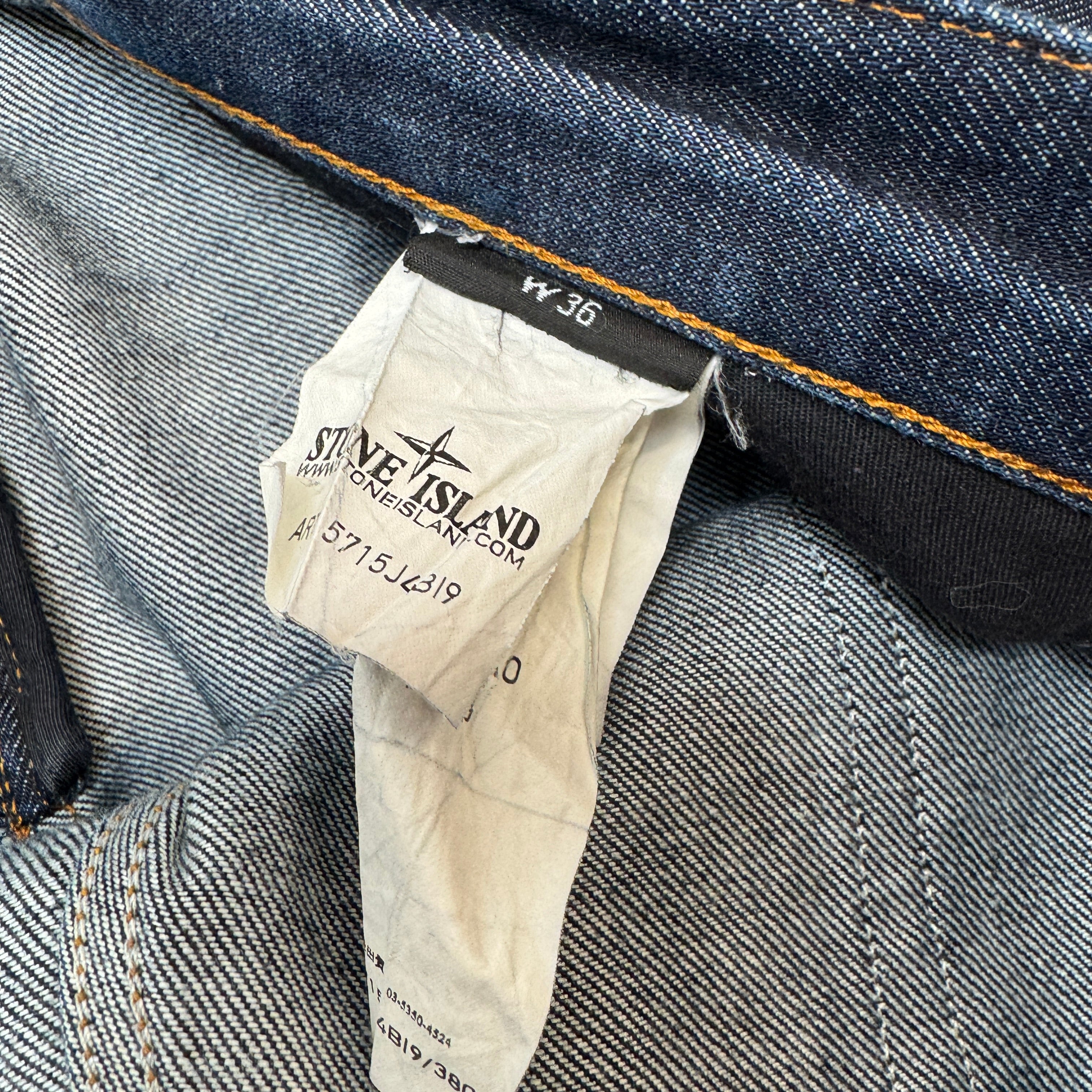 Men's Applique Logo Jeans Navy Size Waist 36"
