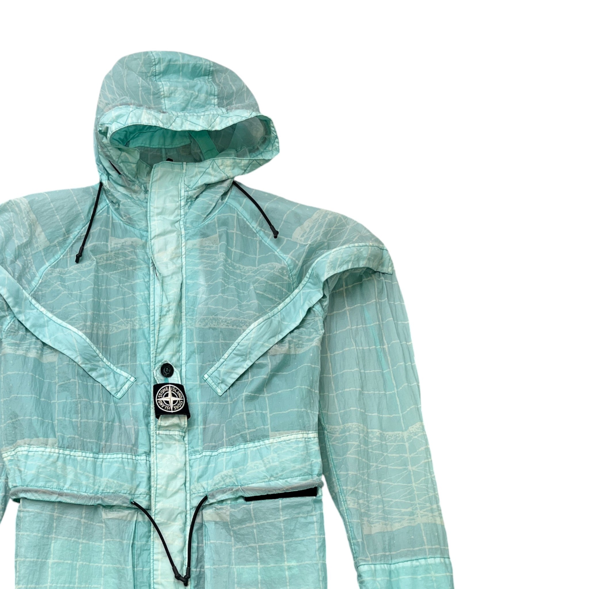 Men's Reflective Grid On Lamy-Tc Windbreaker Blue Size M