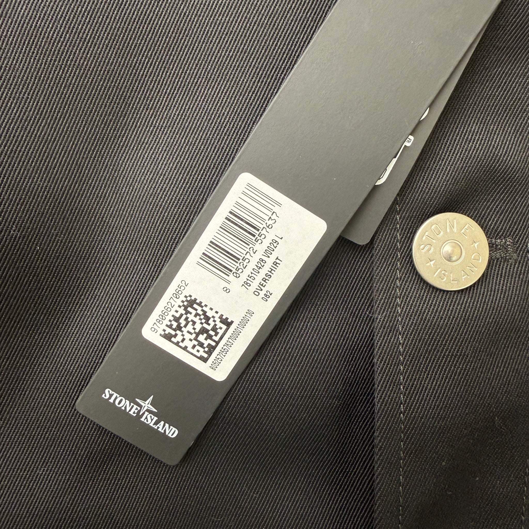 Men's Applique Logo OverShirt Black Size L