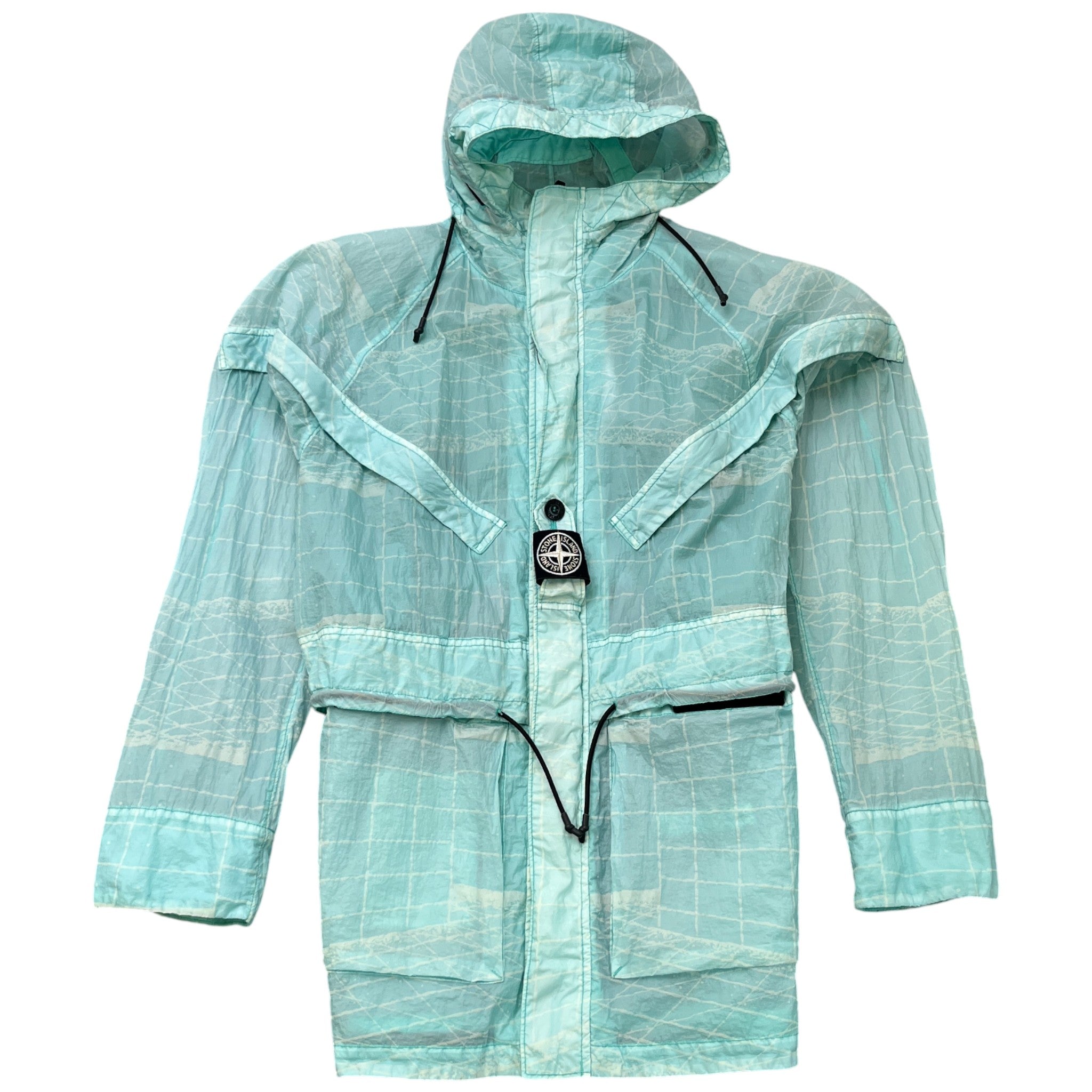 Men's Reflective Grid On Lamy-Tc Windbreaker Blue Size M