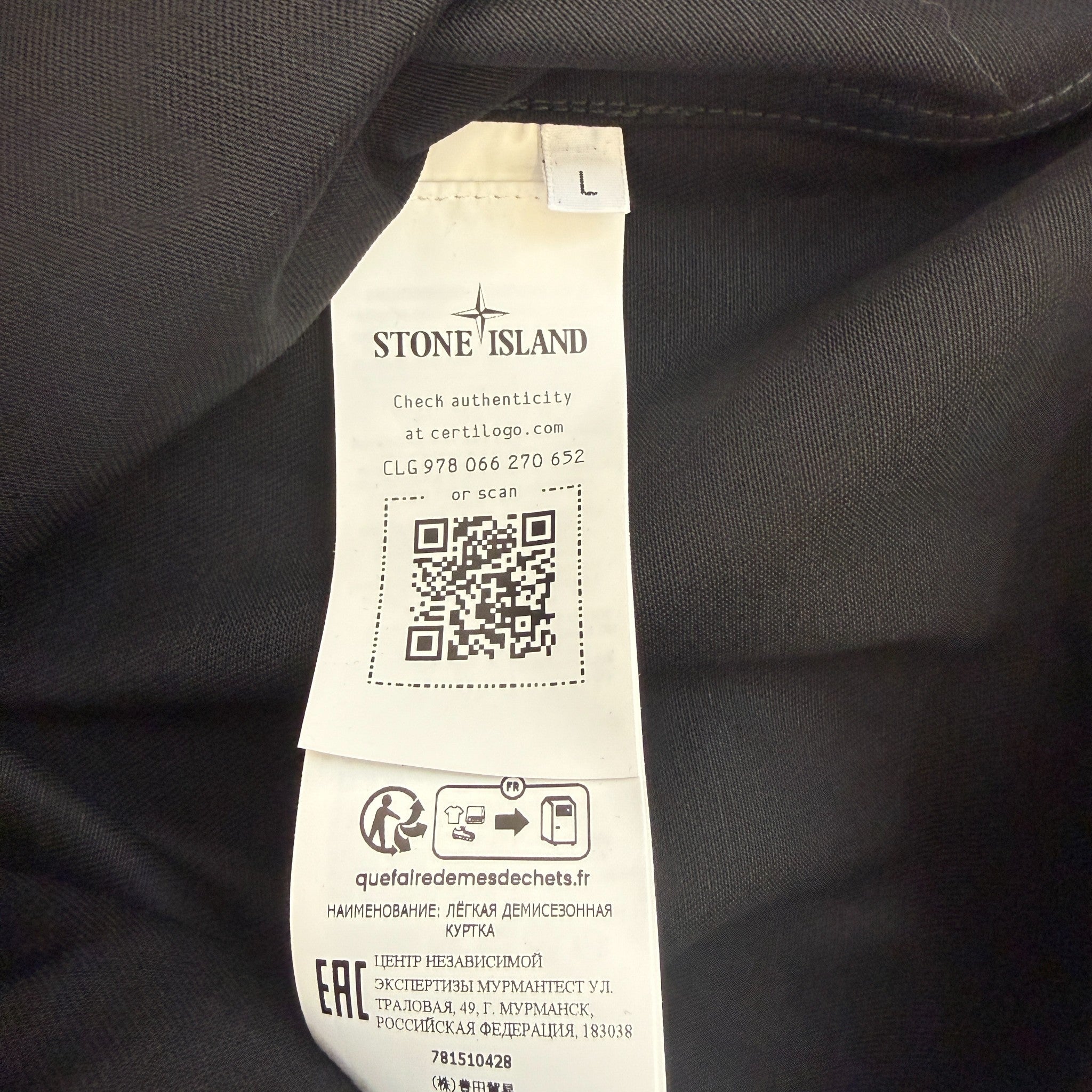 Men's Applique Logo OverShirt Black Size L