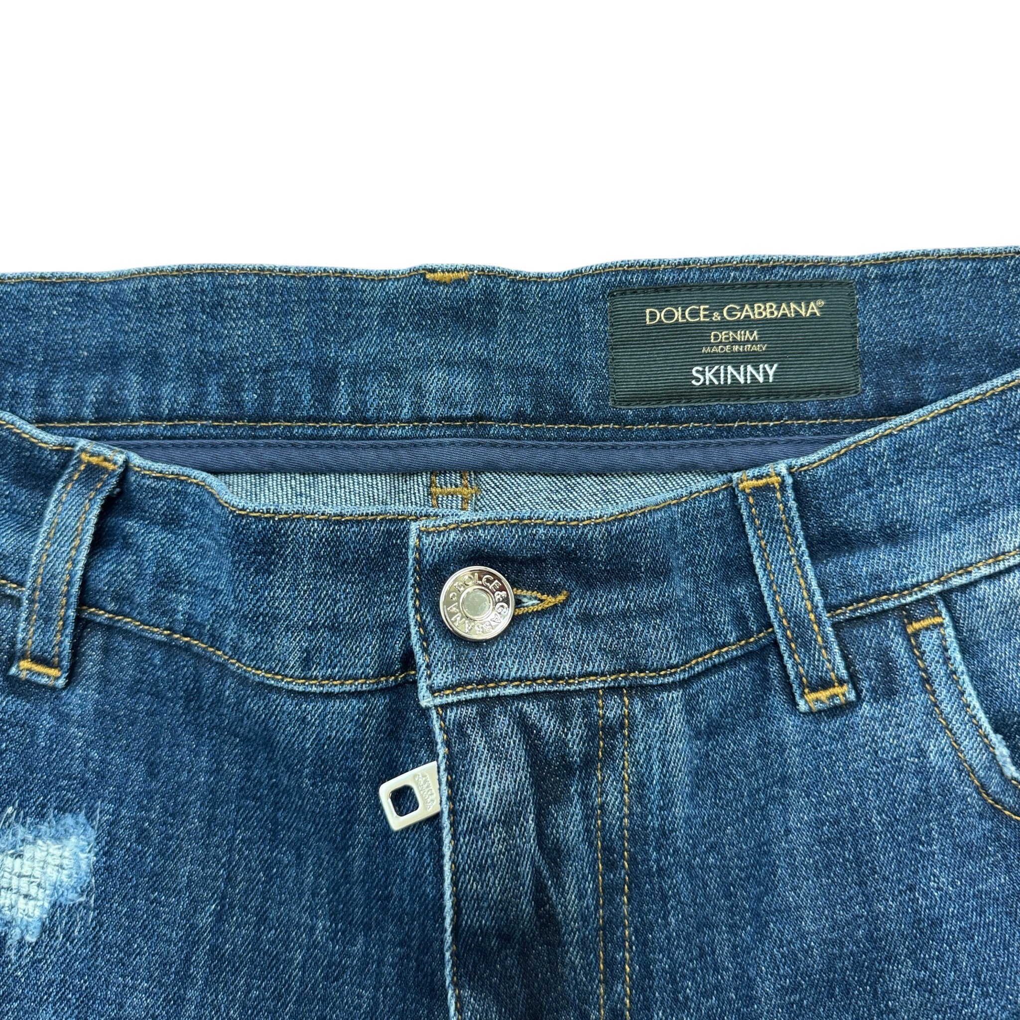 Men's Plaque Logo Jeans Navy Size IT 54 / UK 38