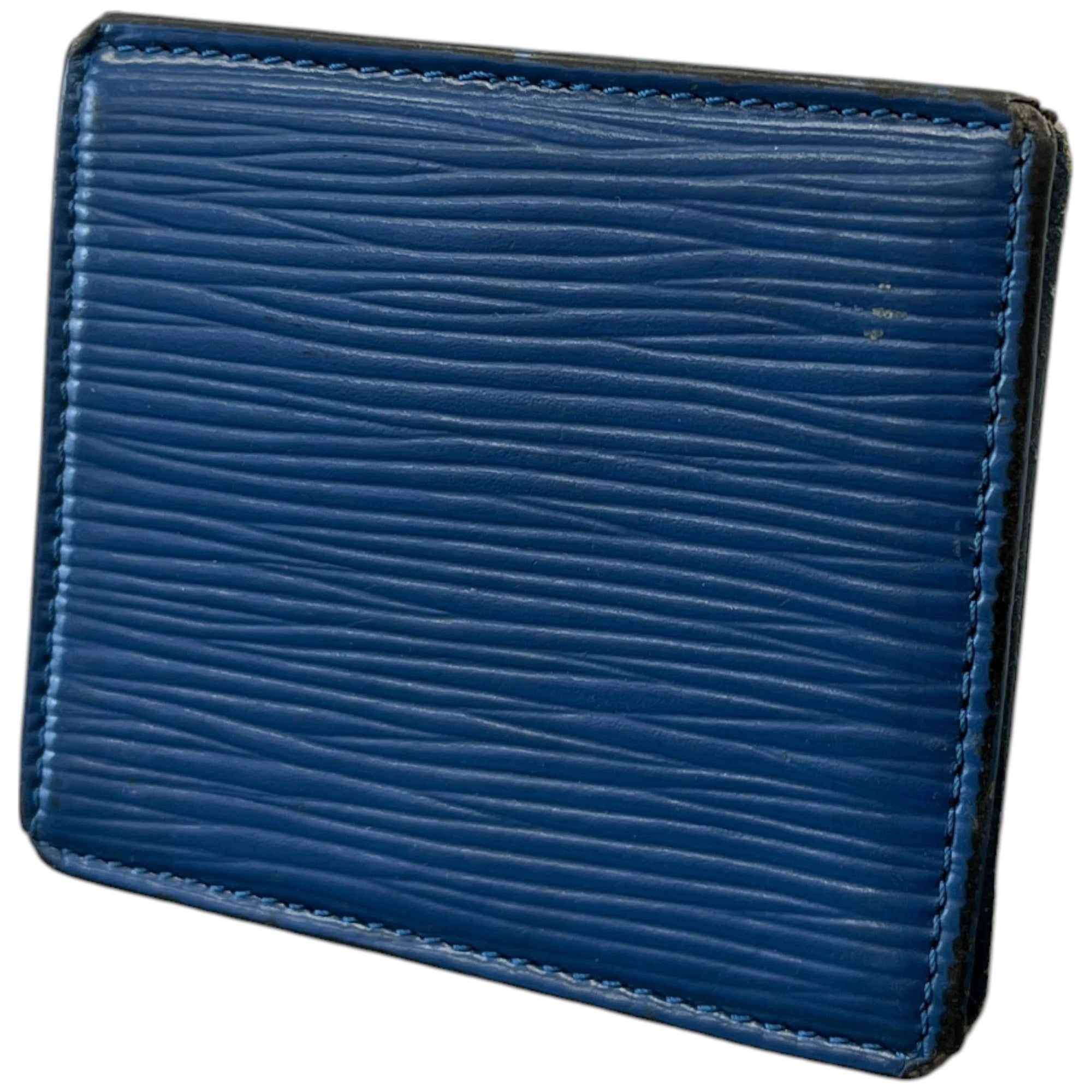 Men's Epi Coin Wallet Blue