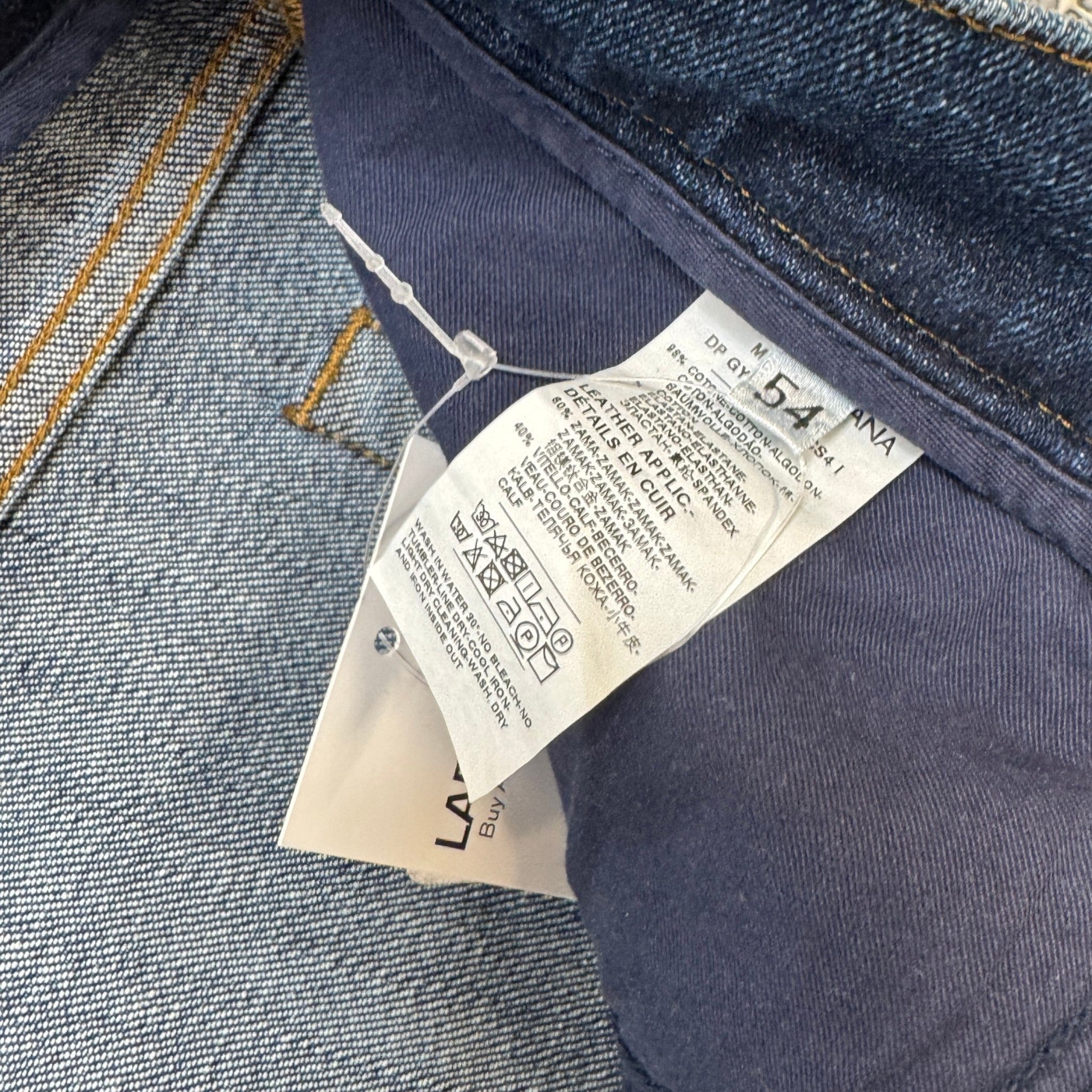 Men's Plaque Logo Jeans Navy Size IT 54 / UK 38