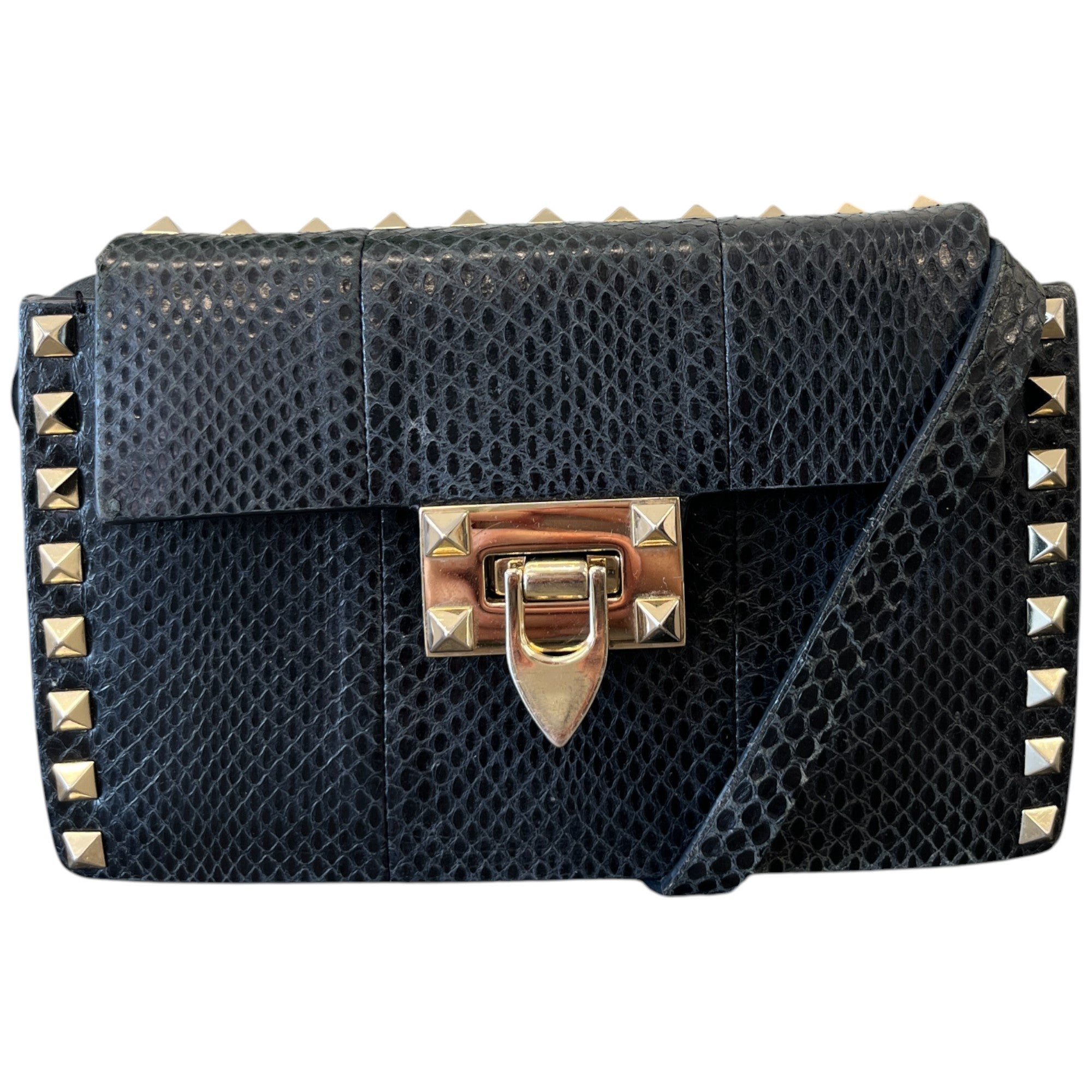 Women's Rockstud Spike Clutch Black