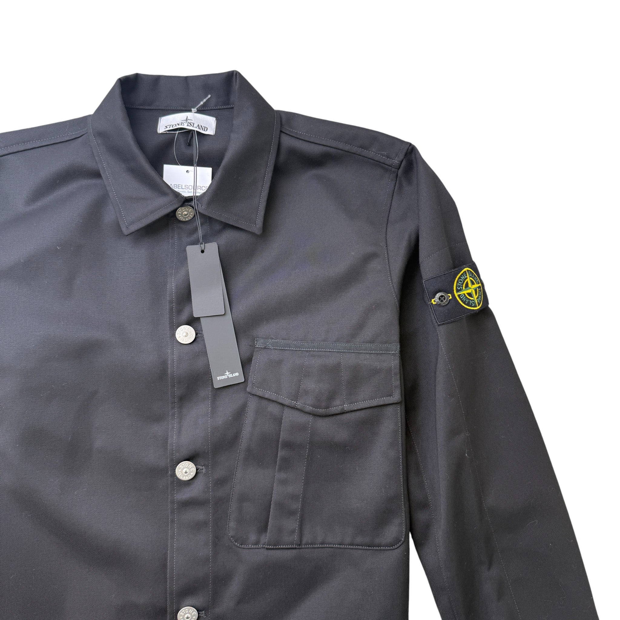 Men's Applique Logo OverShirt Black Size L