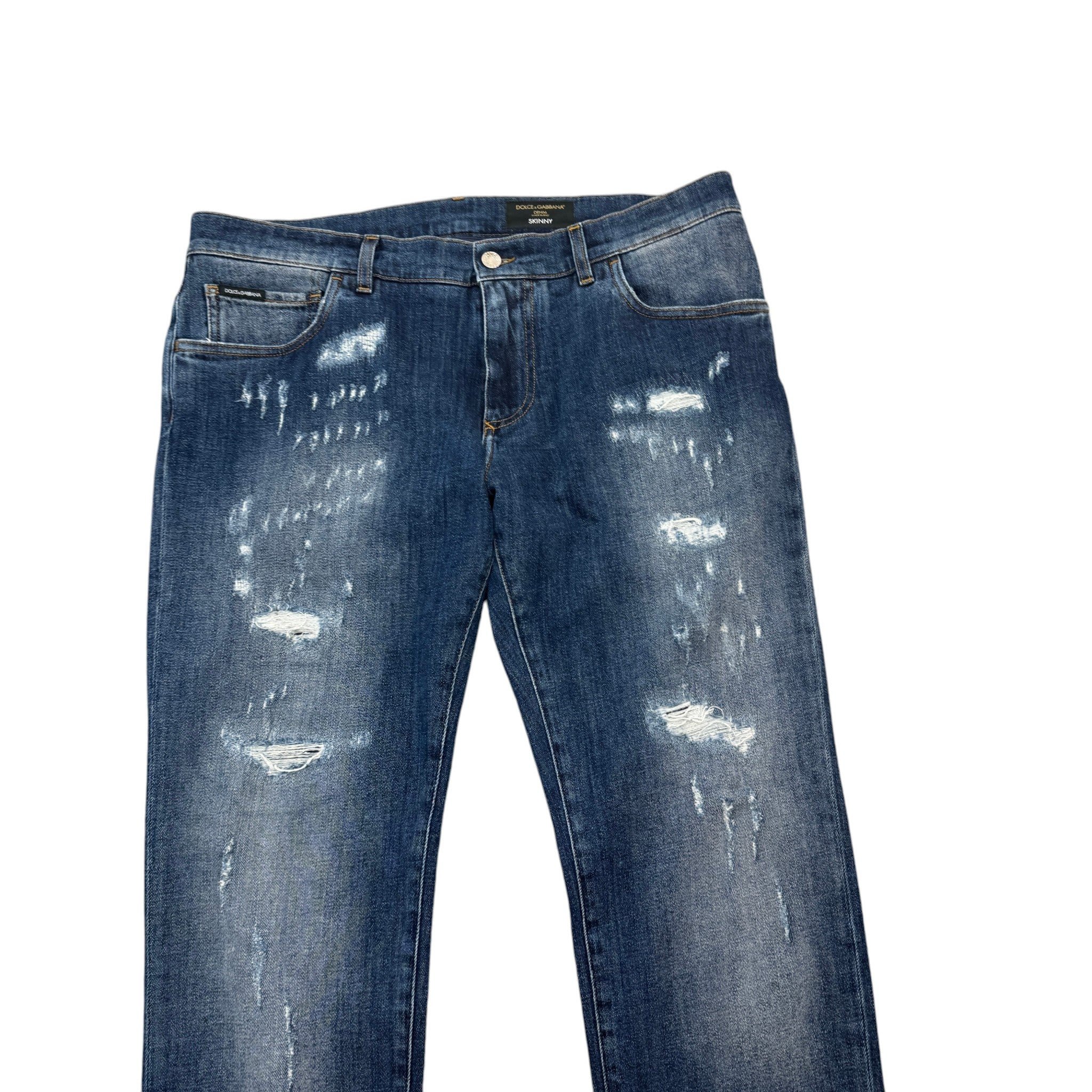Men's Plaque Logo Jeans Navy Size IT 54 / UK 38