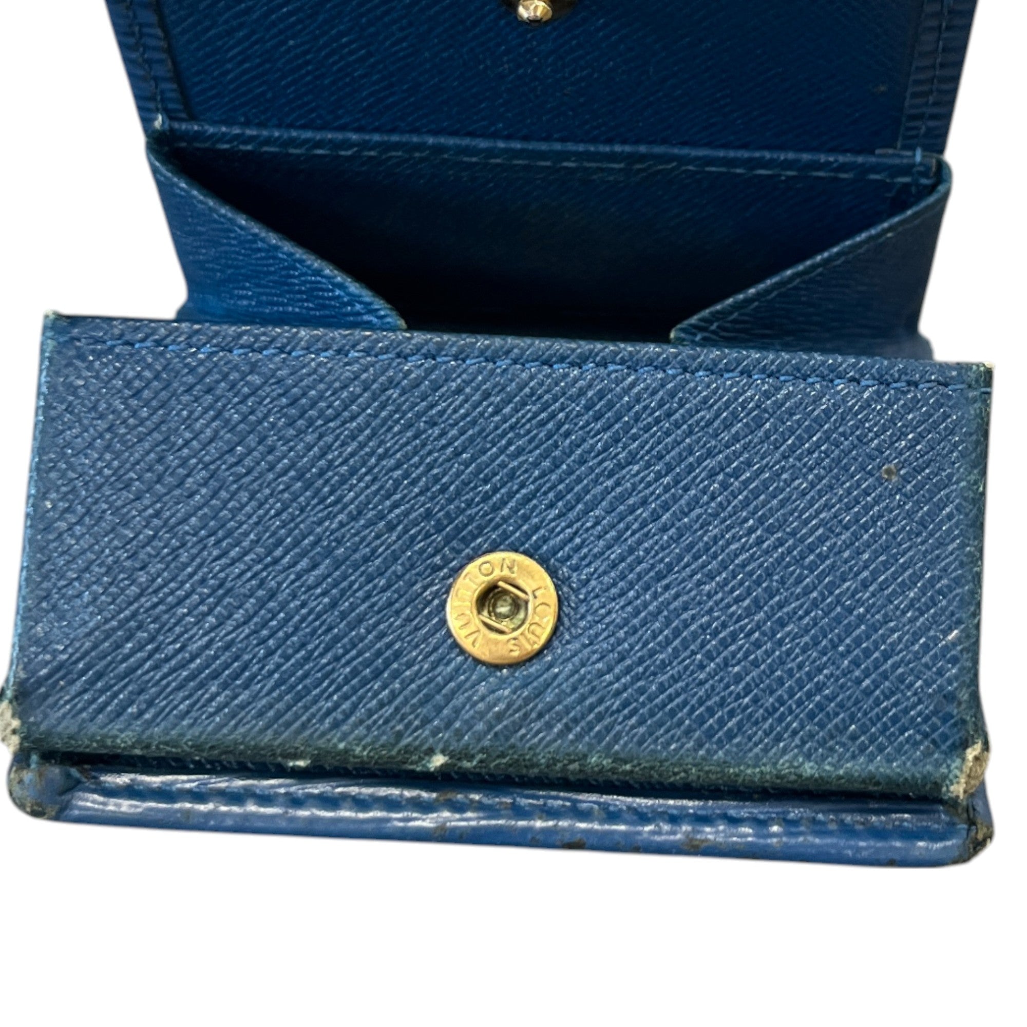 Men's Epi Coin Wallet Blue