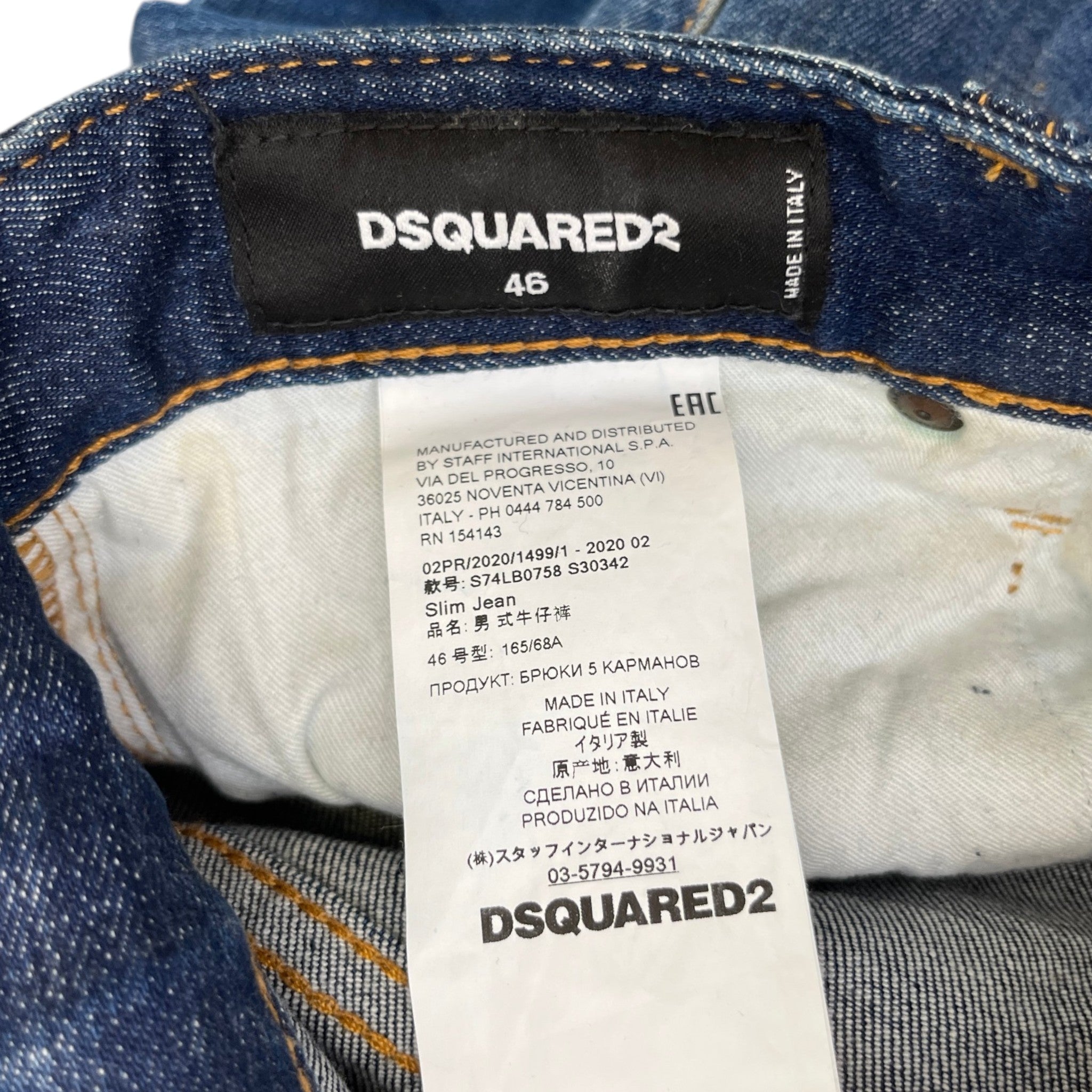 Men's Slim Jeans Blue Size IT 46 / UK 30