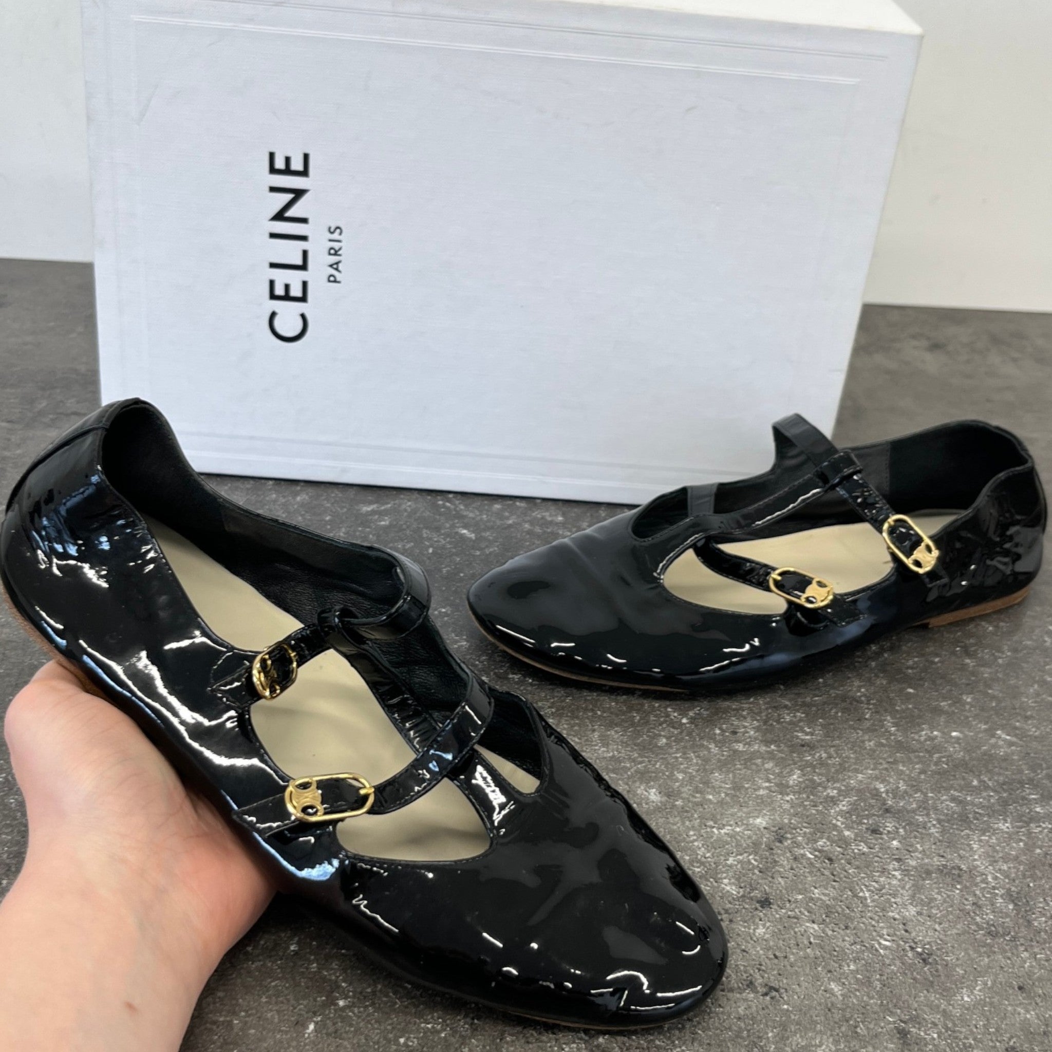 Women's Double Strap Mary Jane Mules Black Size EU 38 / UK 5