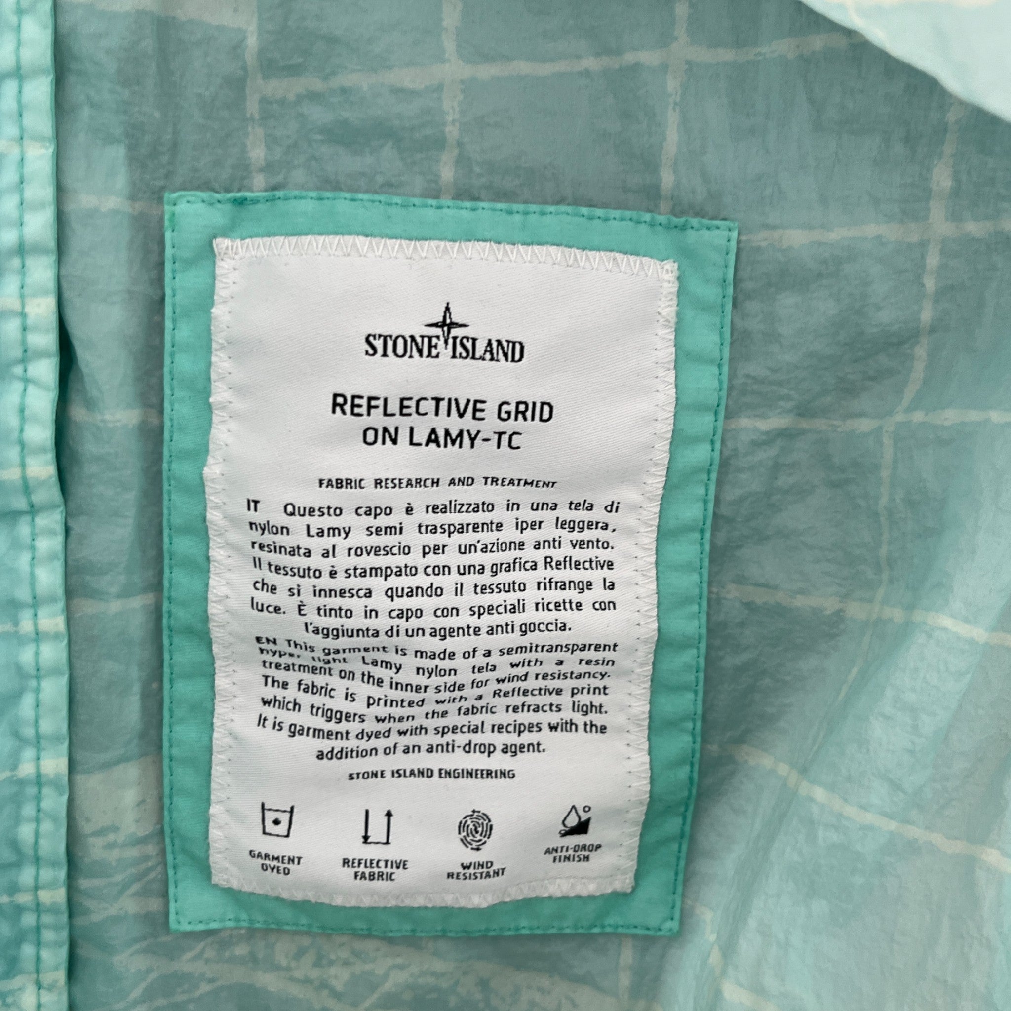 Men's Reflective Grid On Lamy-Tc Windbreaker Blue Size M