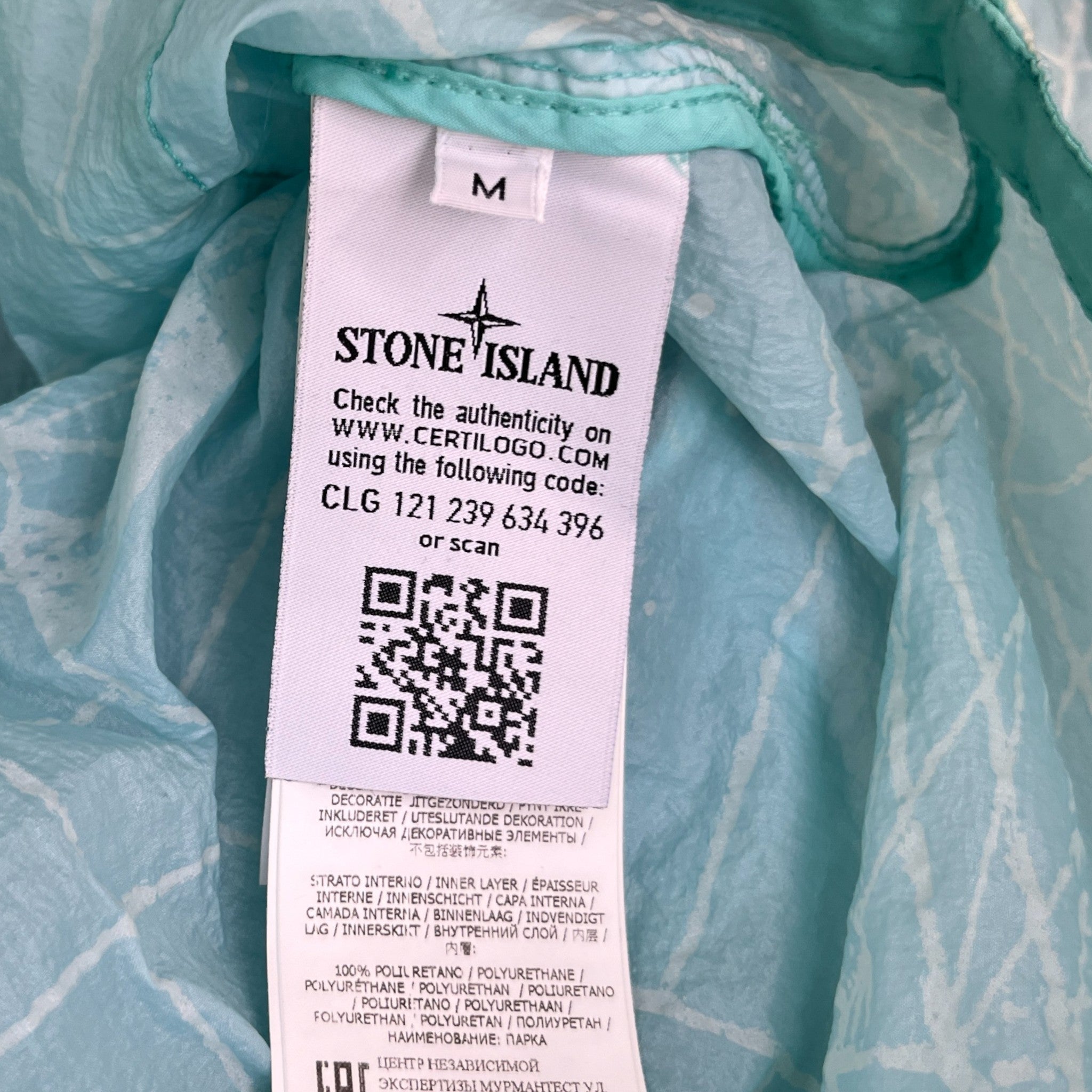 Men's Reflective Grid On Lamy-Tc Windbreaker Blue Size M