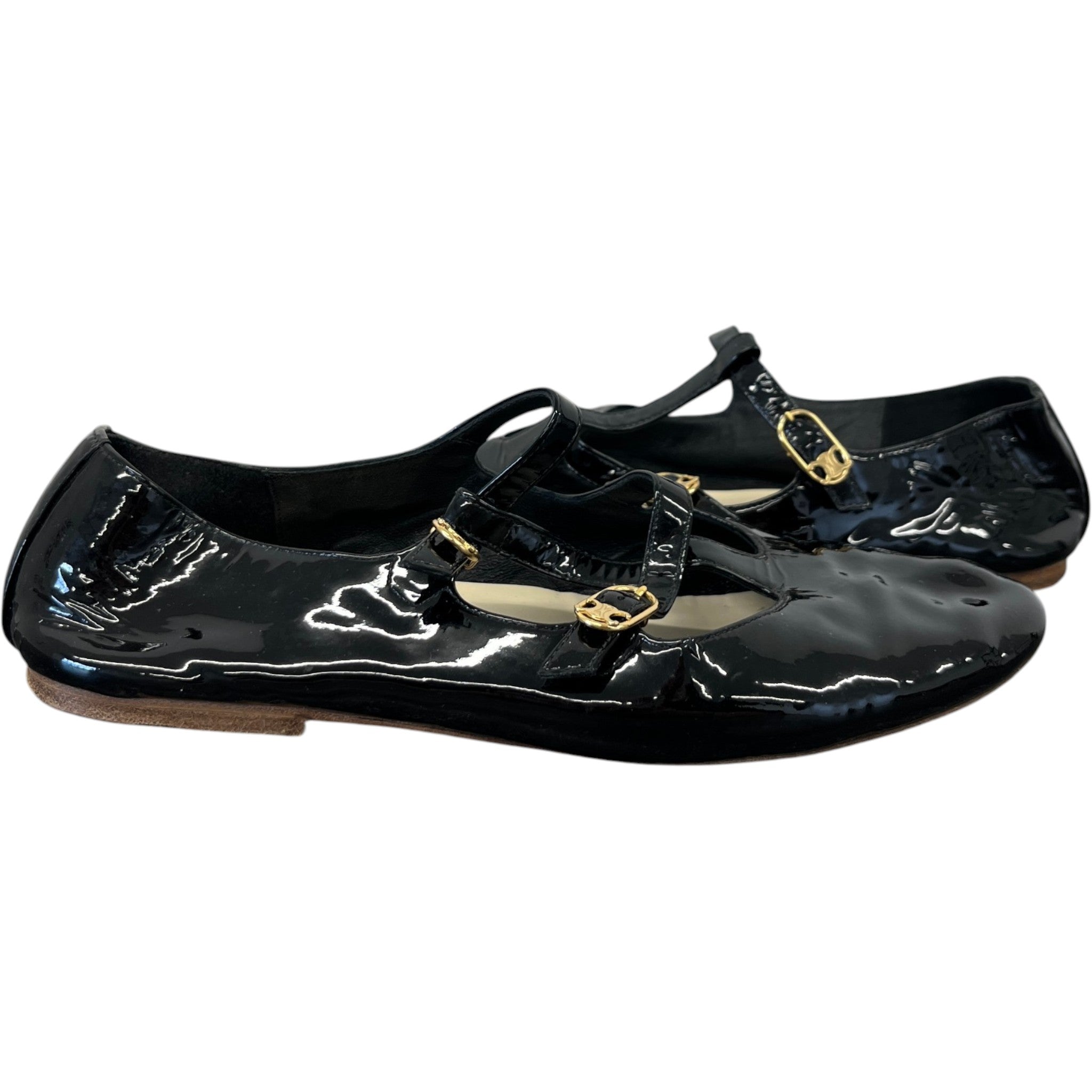 Women's Double Strap Mary Jane Mules Black Size EU 38 / UK 5