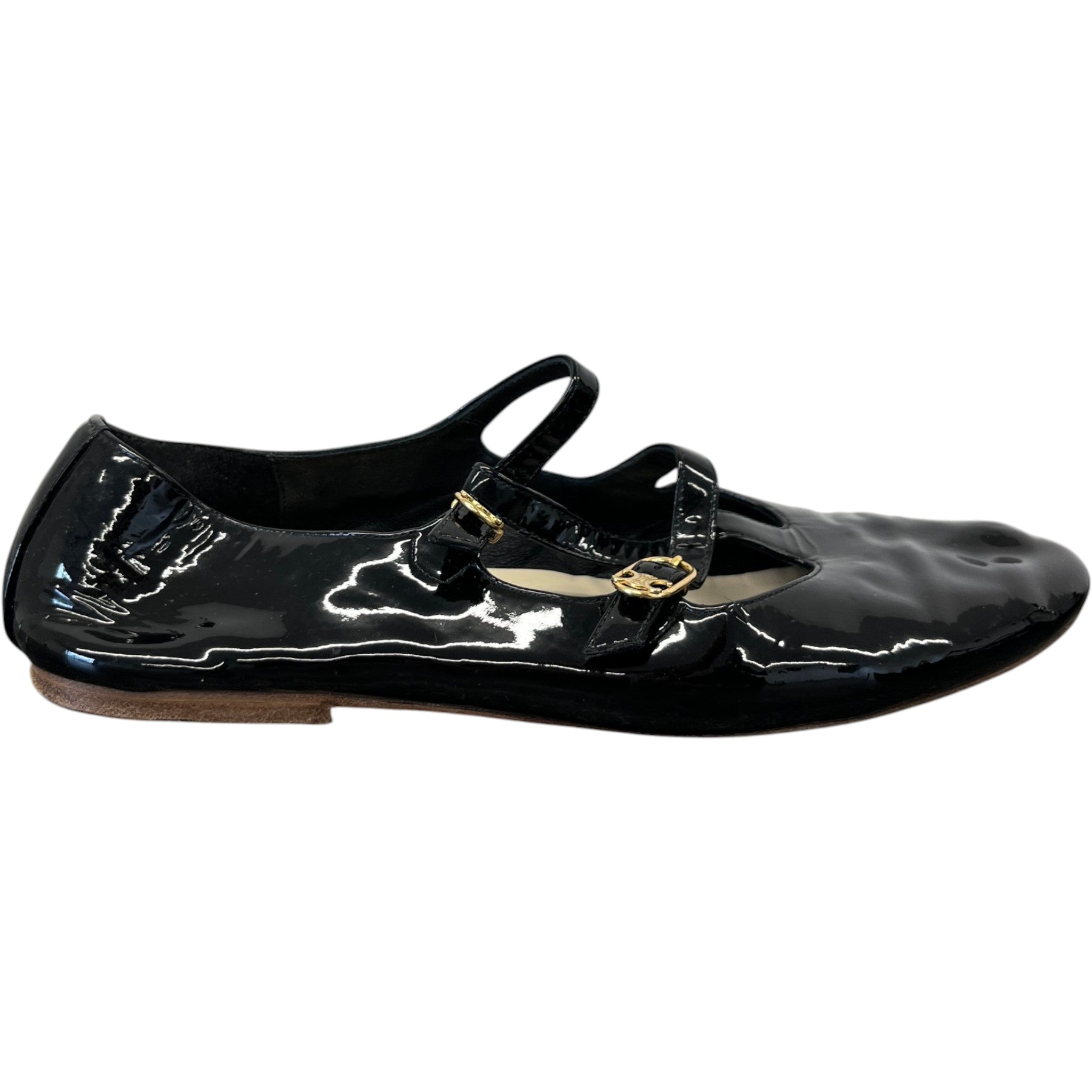 Women's Double Strap Mary Jane Mules Black Size EU 38 / UK 5