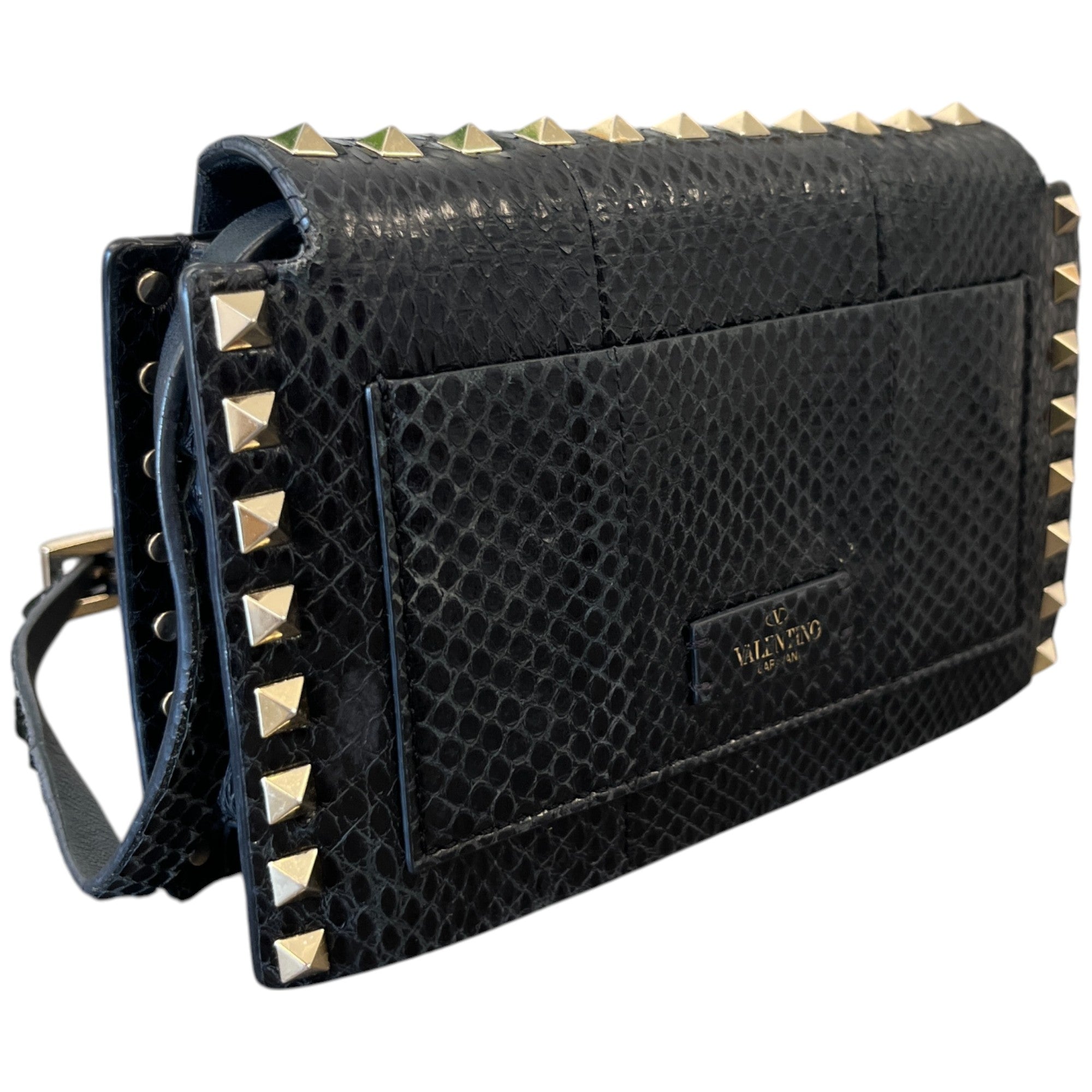 Women's Rockstud Spike Clutch Black