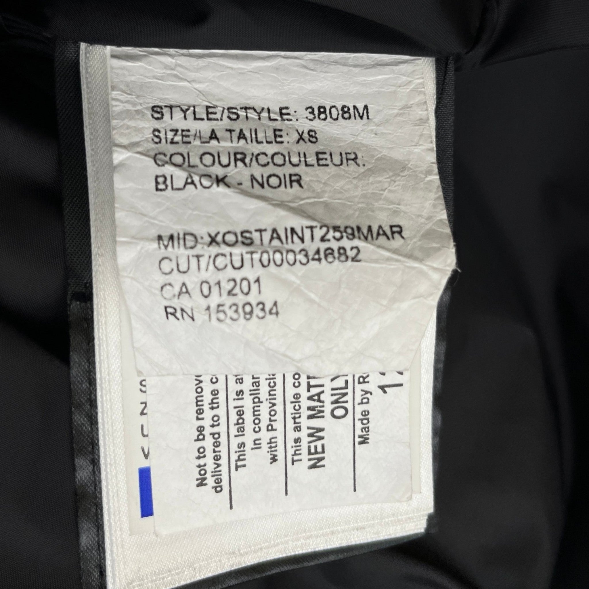 Men's Wyndham Down Jacket Black Size XS