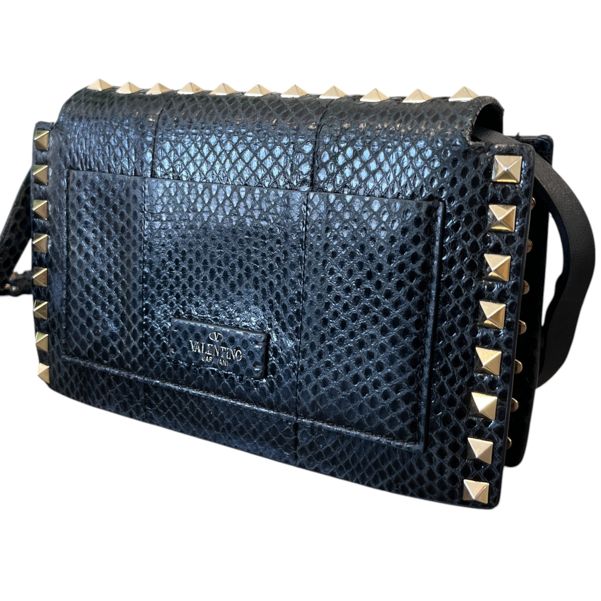 Women's Rockstud Spike Clutch Black
