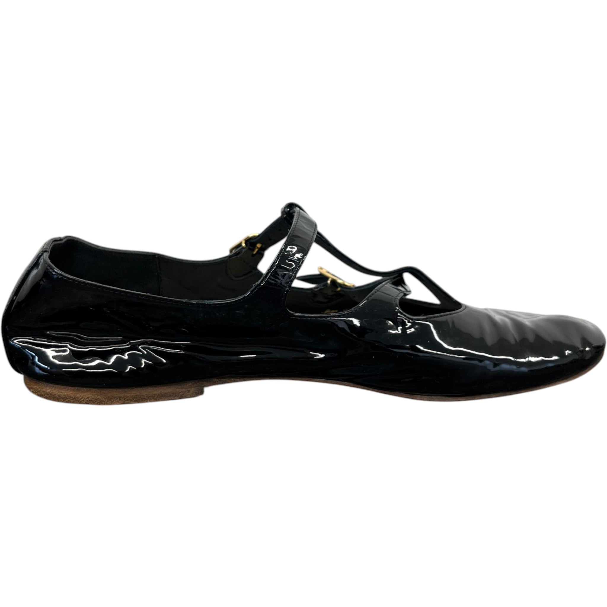 Women's Double Strap Mary Jane Mules Black Size EU 38 / UK 5