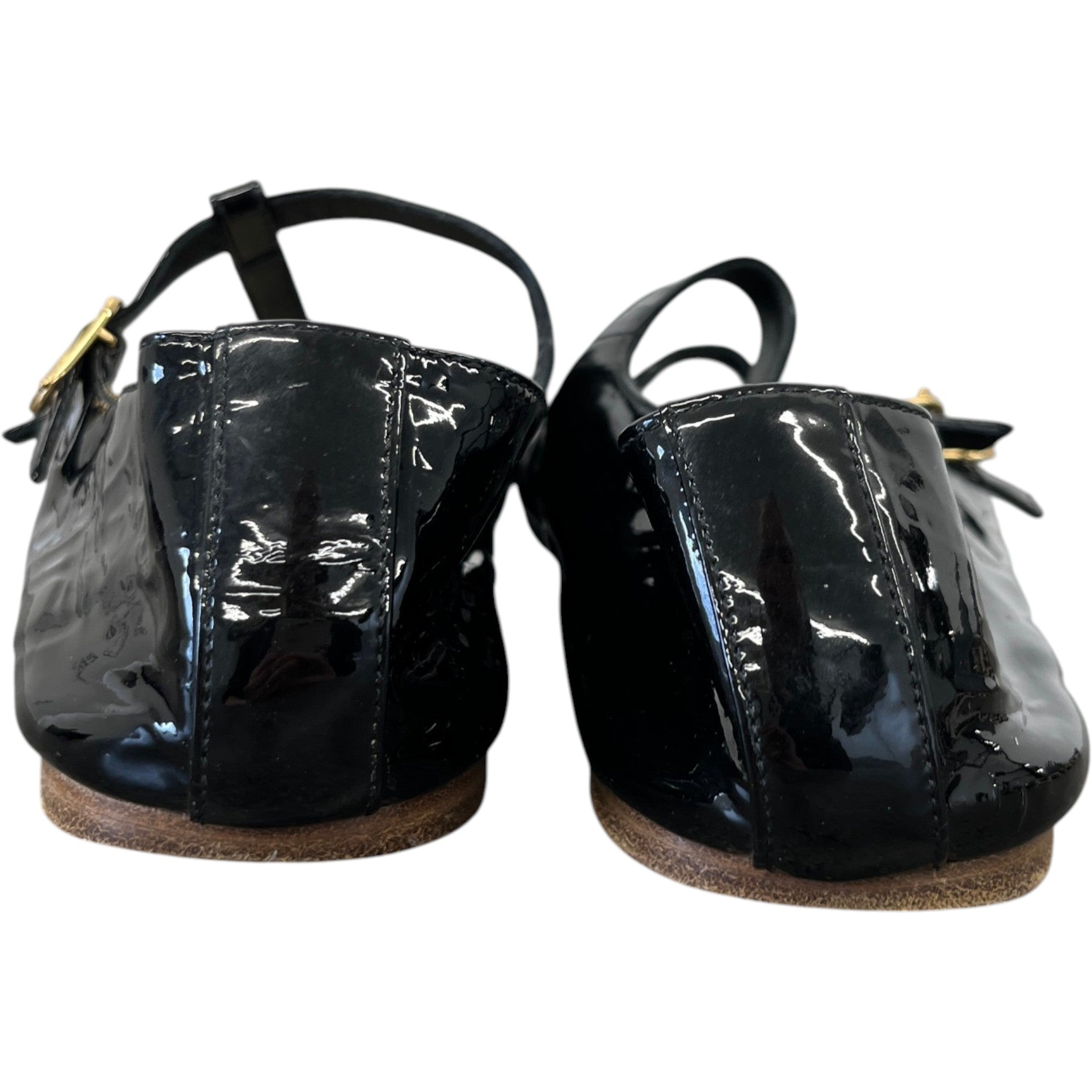 Women's Double Strap Mary Jane Mules Black Size EU 38 / UK 5