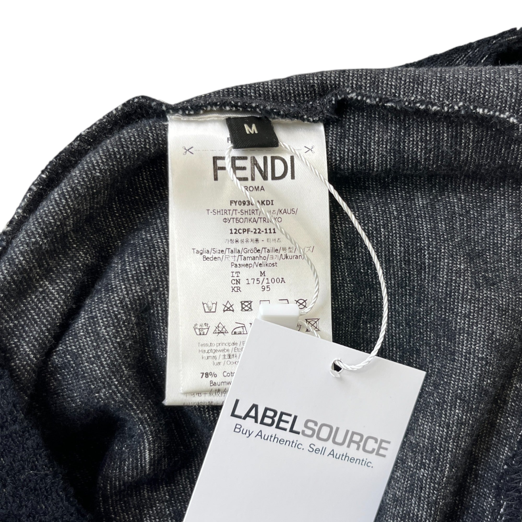 Men's Towling Logo Print T-Shirt Black Size M