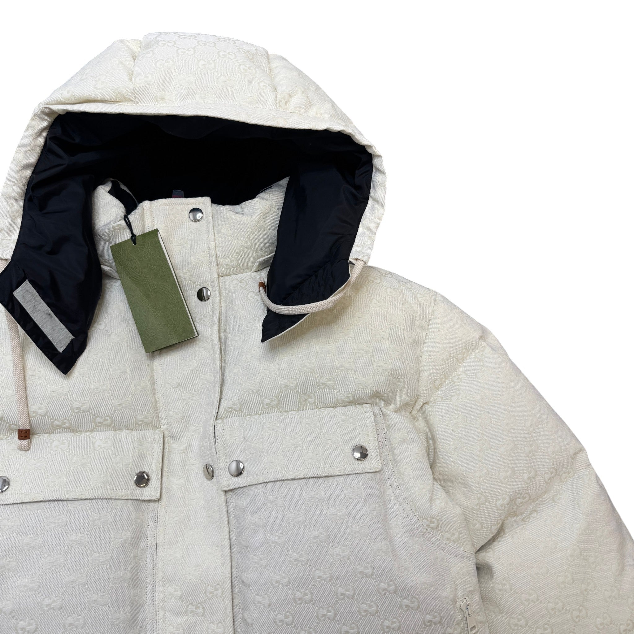 Women's Gg Supreme Bomber Down Jacket Cream Size IT 42 / UK 10