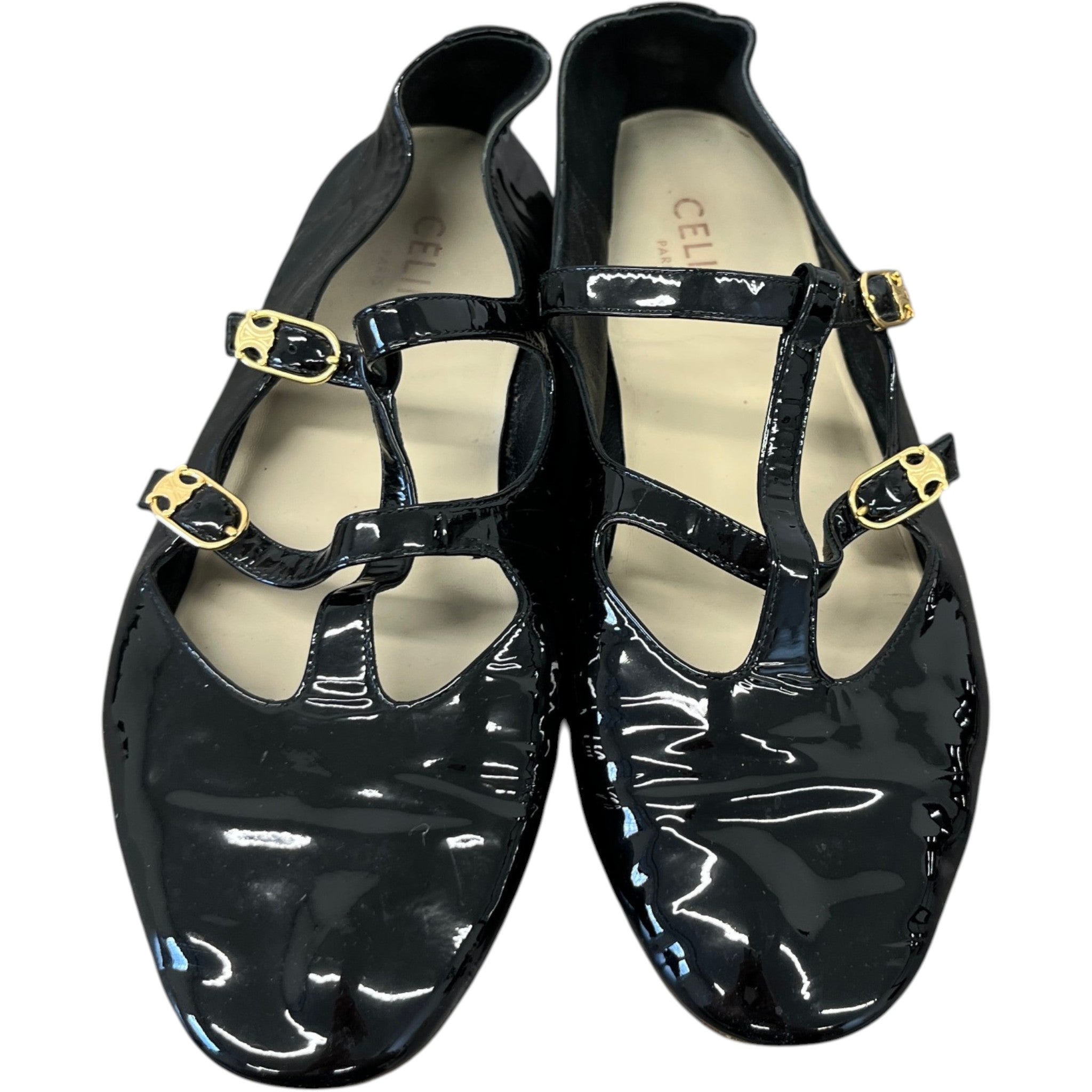 Women's Double Strap Mary Jane Mules Black Size EU 38 / UK 5