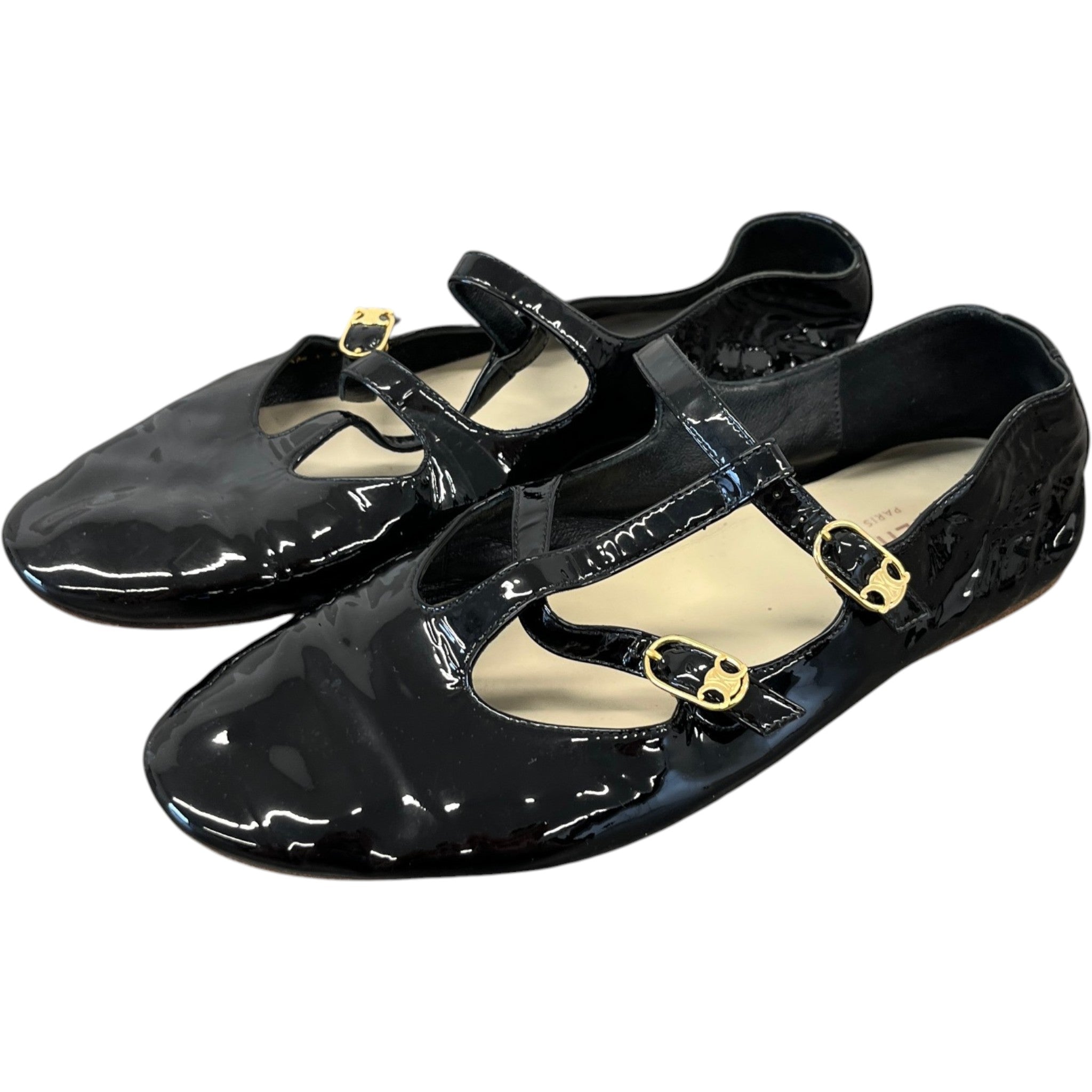 Women's Double Strap Mary Jane Mules Black Size EU 38 / UK 5