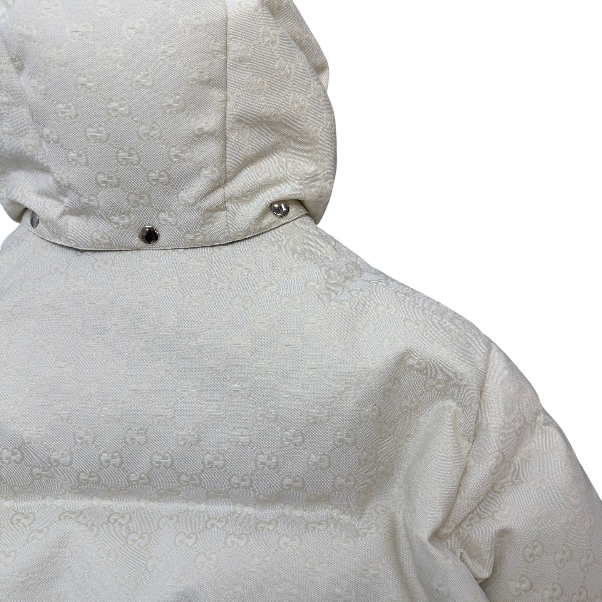 Women's Gg Supreme Bomber Down Jacket Cream Size IT 42 / UK 10