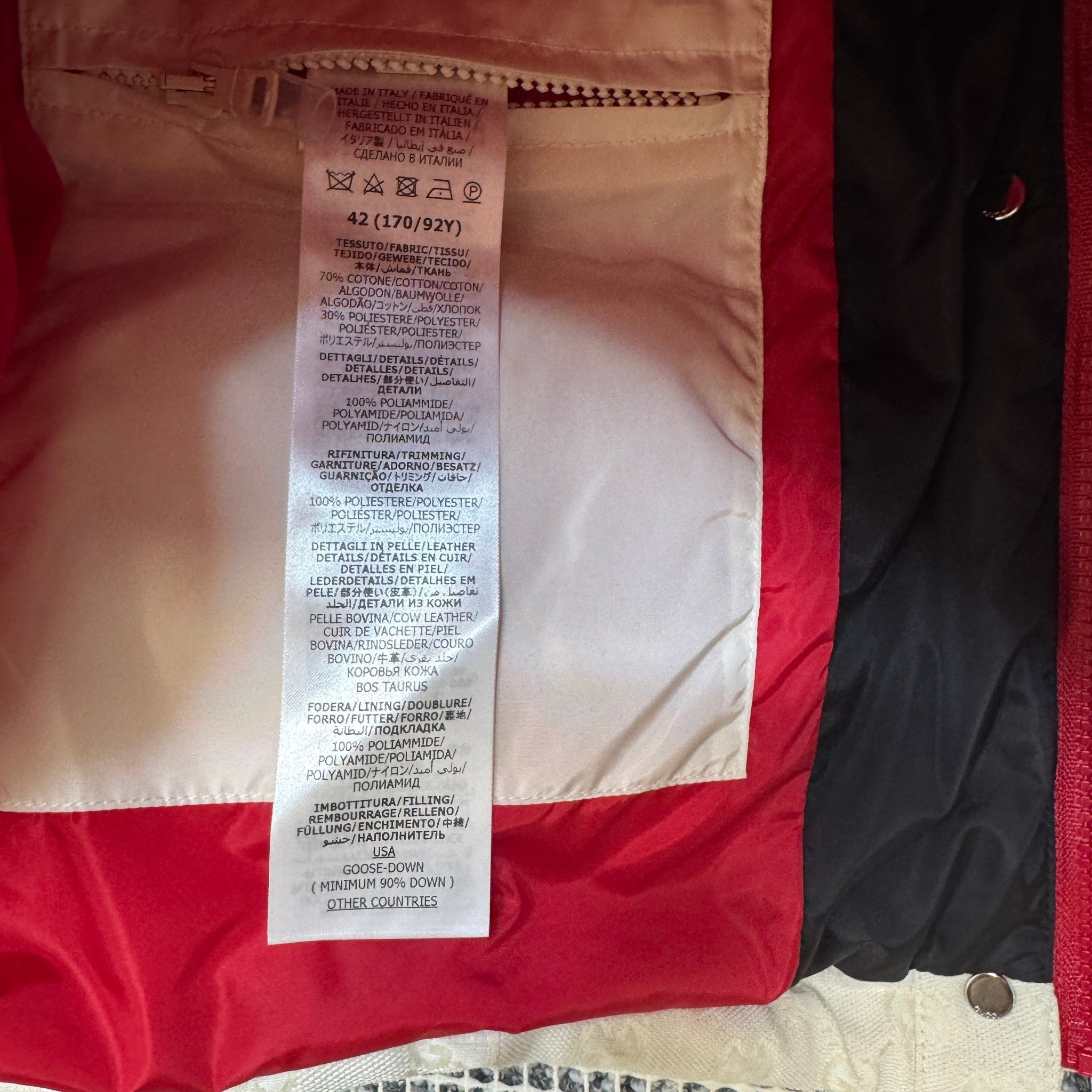 Women's Gg Supreme Bomber Down Jacket Cream Size IT 42 / UK 10