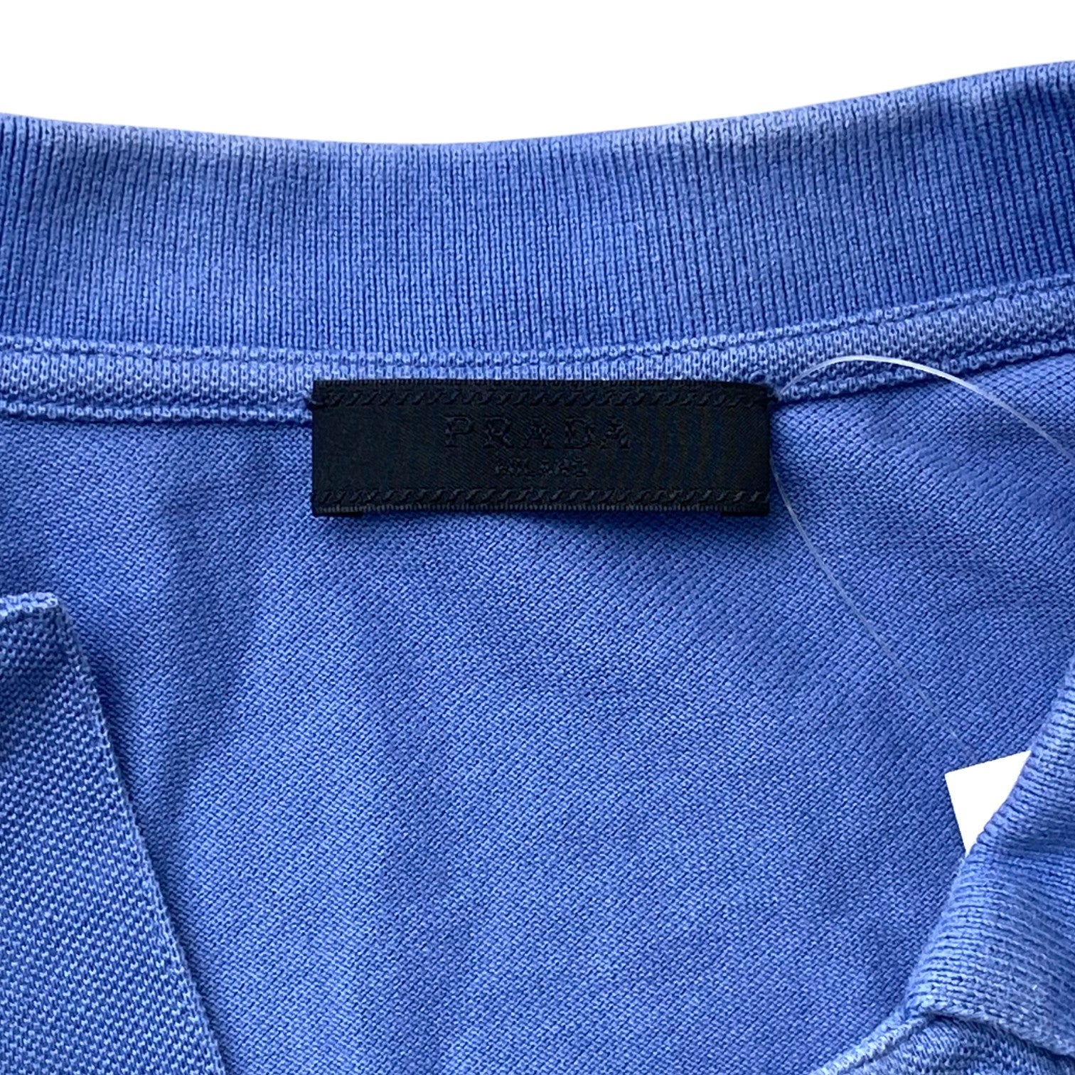 Men's Tab Logo Polo Shirt Blue Size L