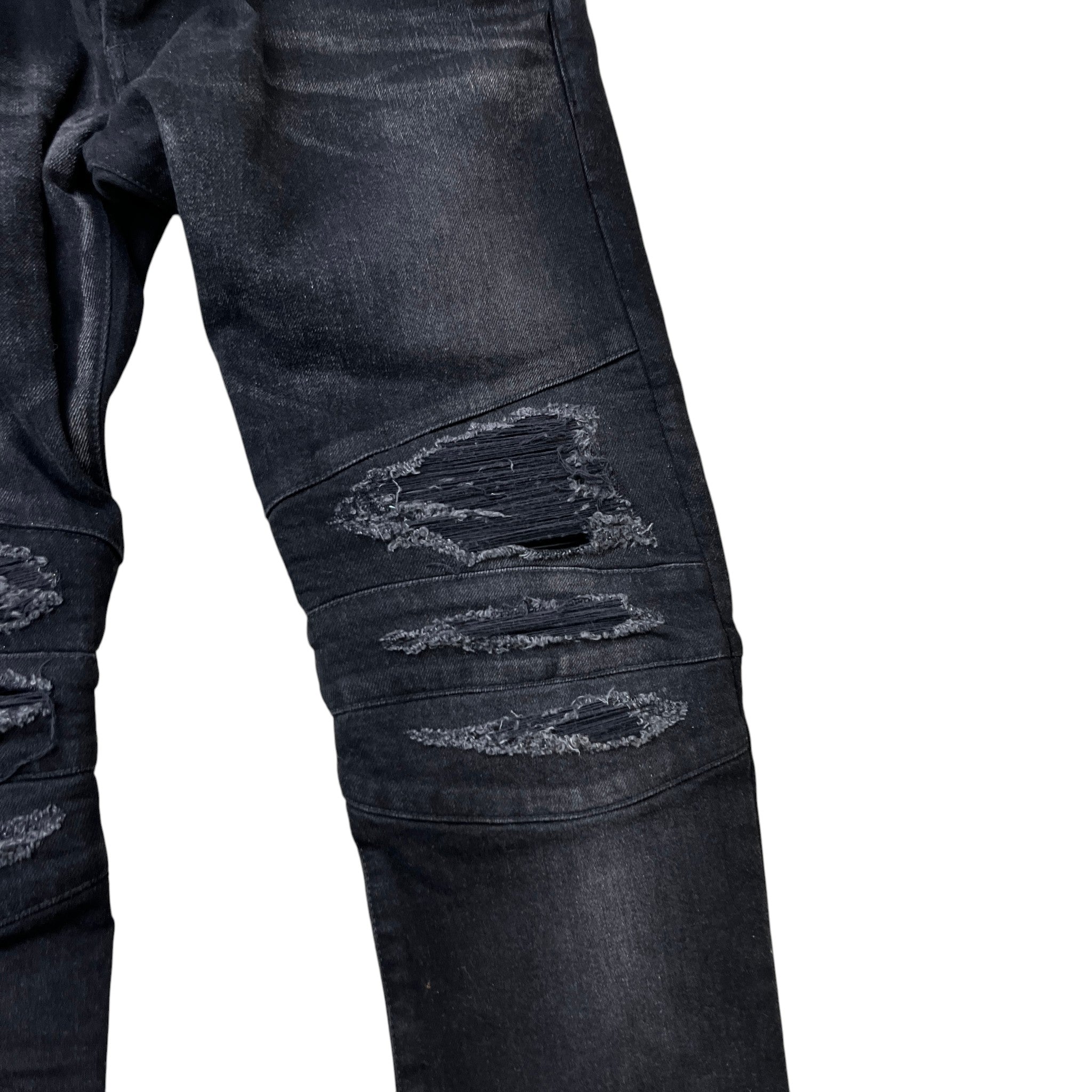 Men's Distressed Jeans Black Size Waist 34"
