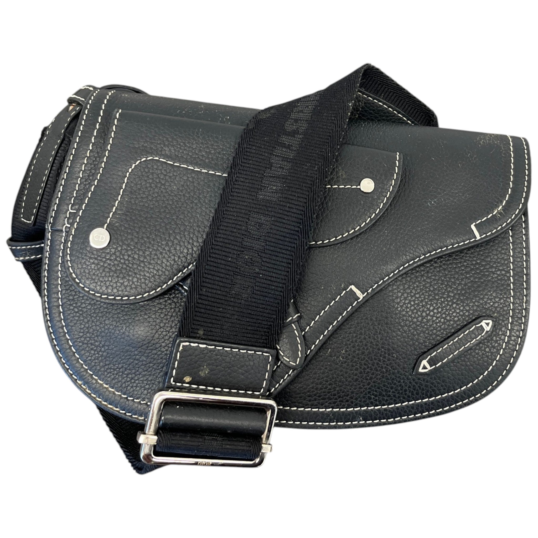 Men's X Kaws Saddle Messenger Bag Black