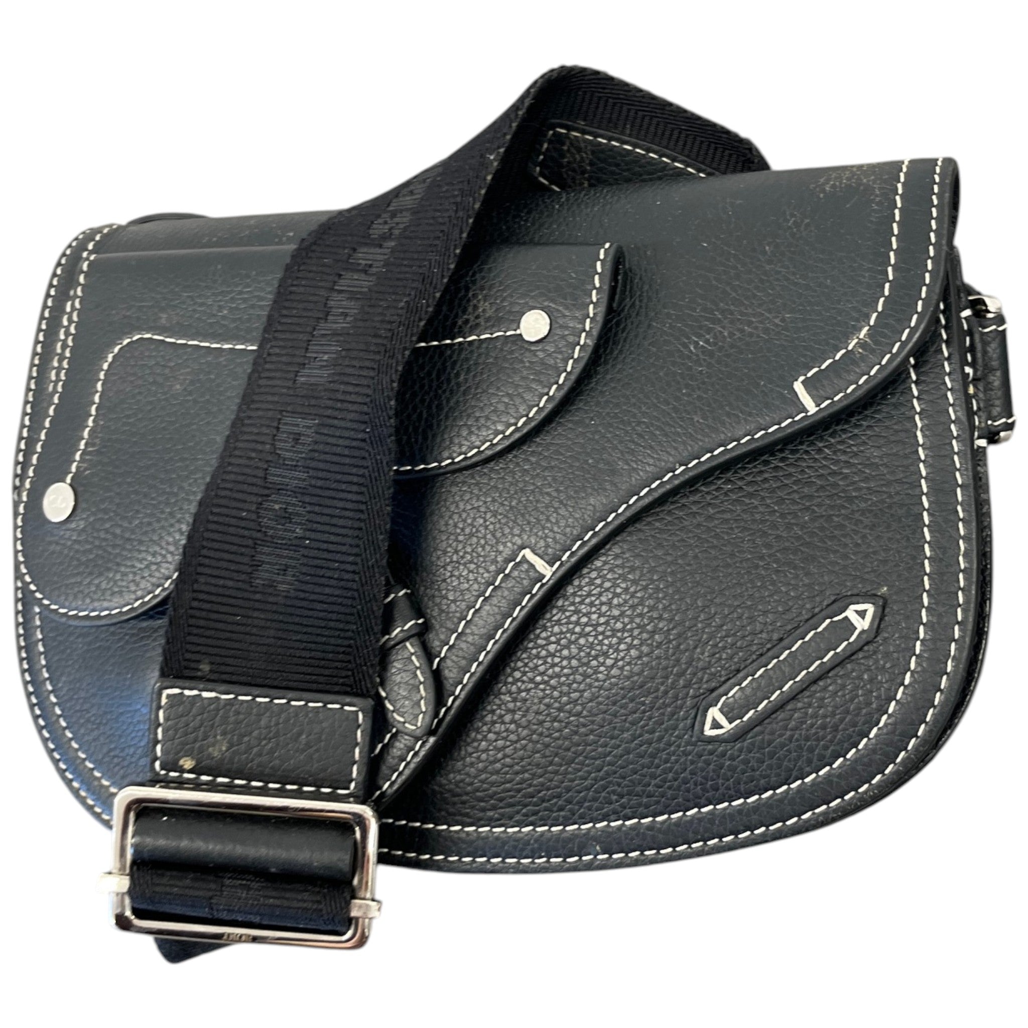 Men's X Kaws Saddle Messenger Bag Black
