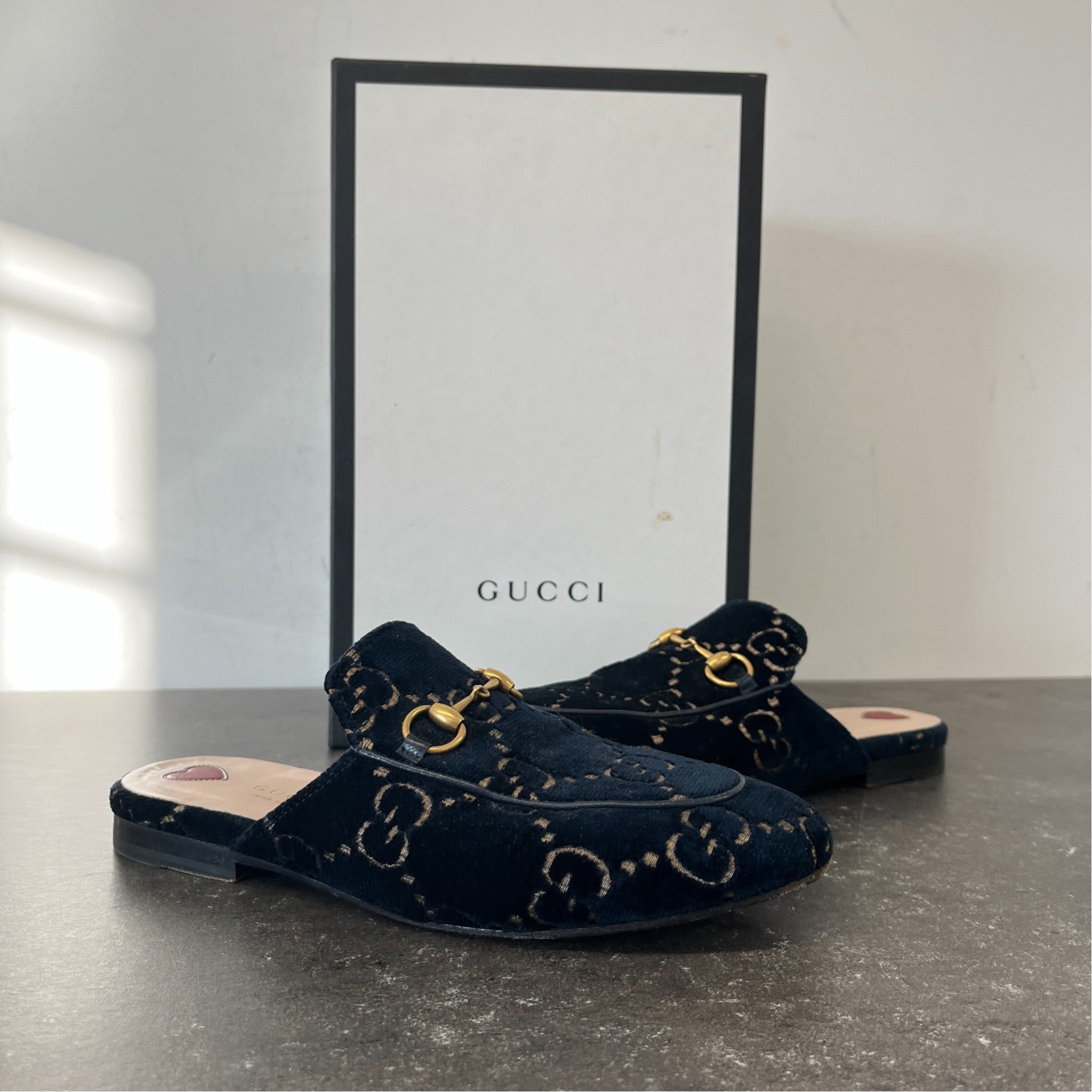 Women's Princetown Horsebit Mules Navy Size EU 36 / UK 3