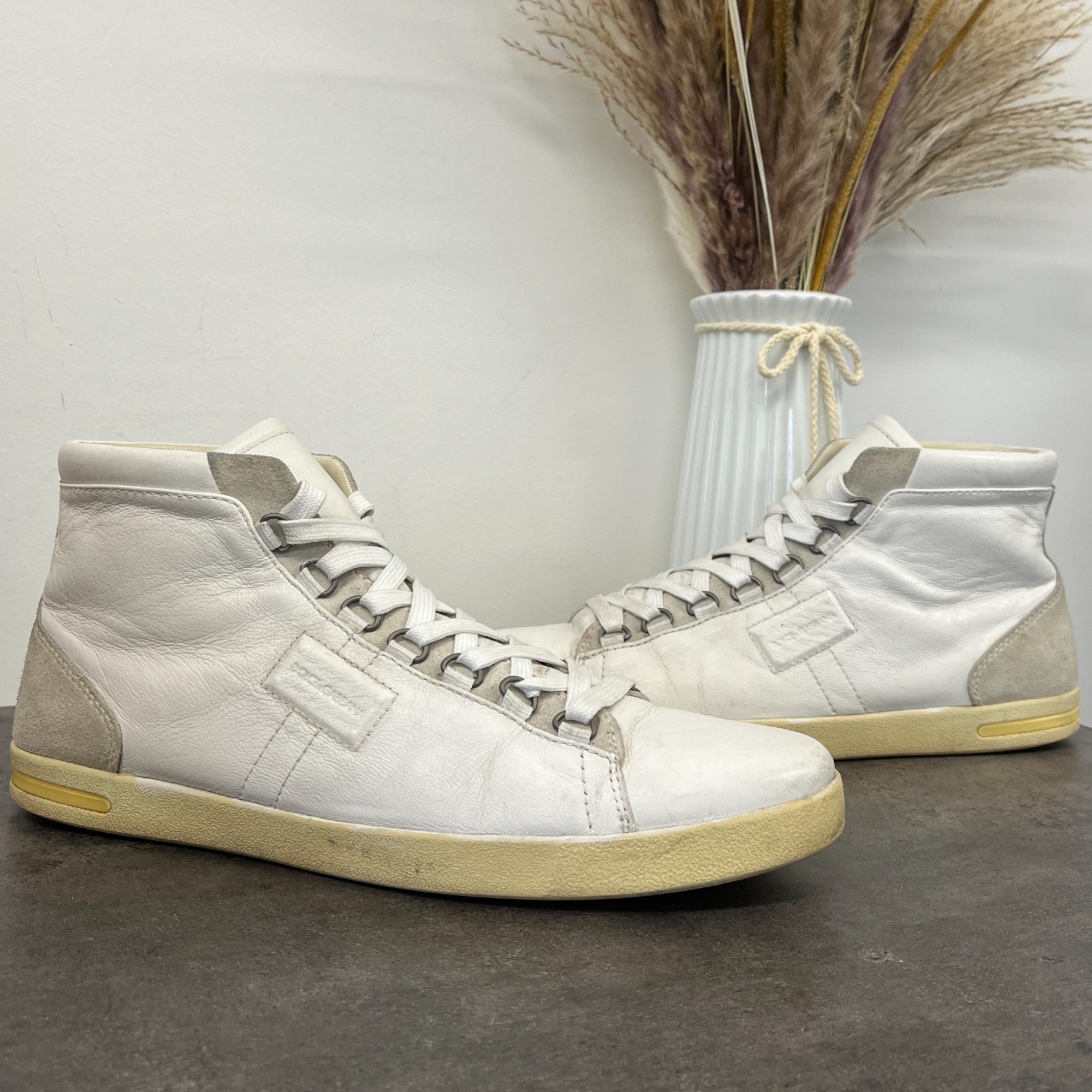 Men's Logo High Trainers White Size EU 41.5 / UK 7.5