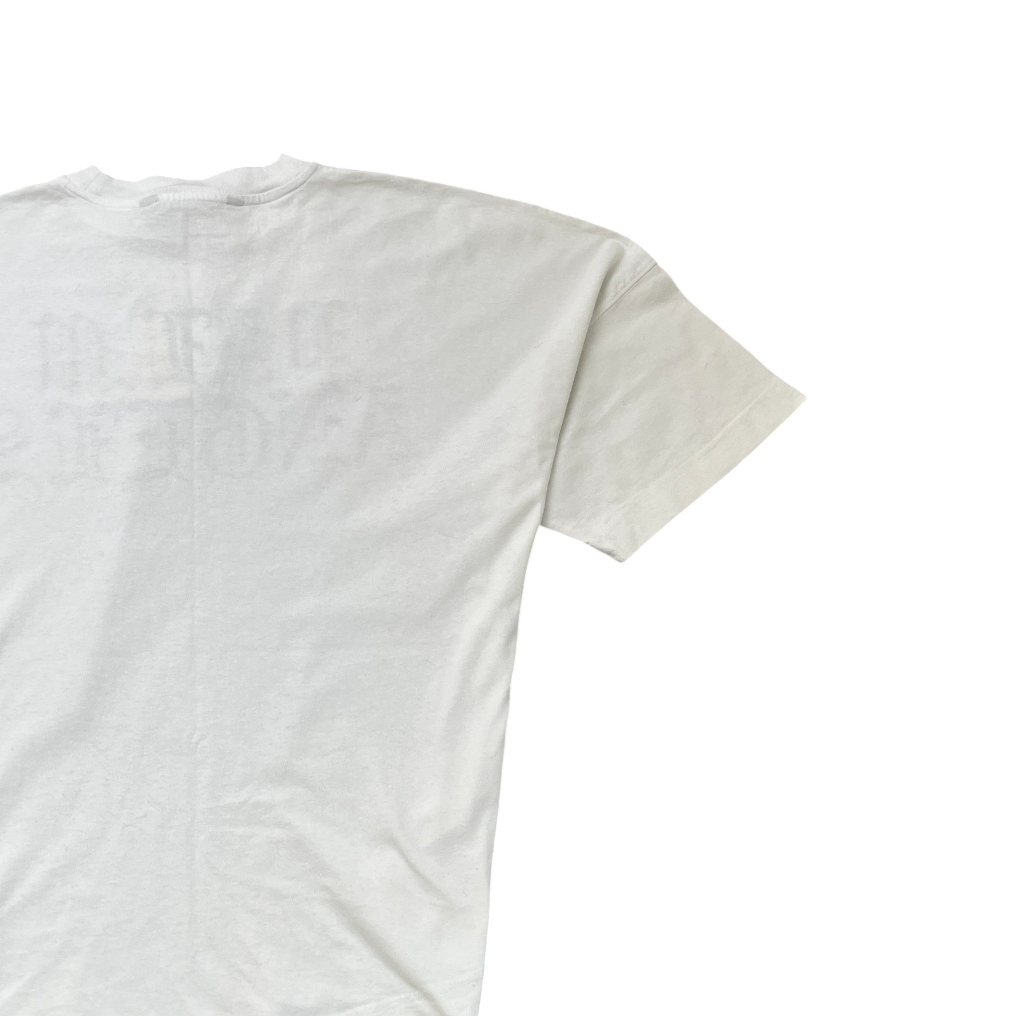 Men's Gothic Logo Print T-Shirt White Size L