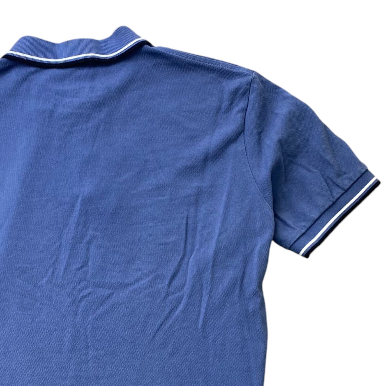 Men's Tab Logo Polo Shirt Blue Size L