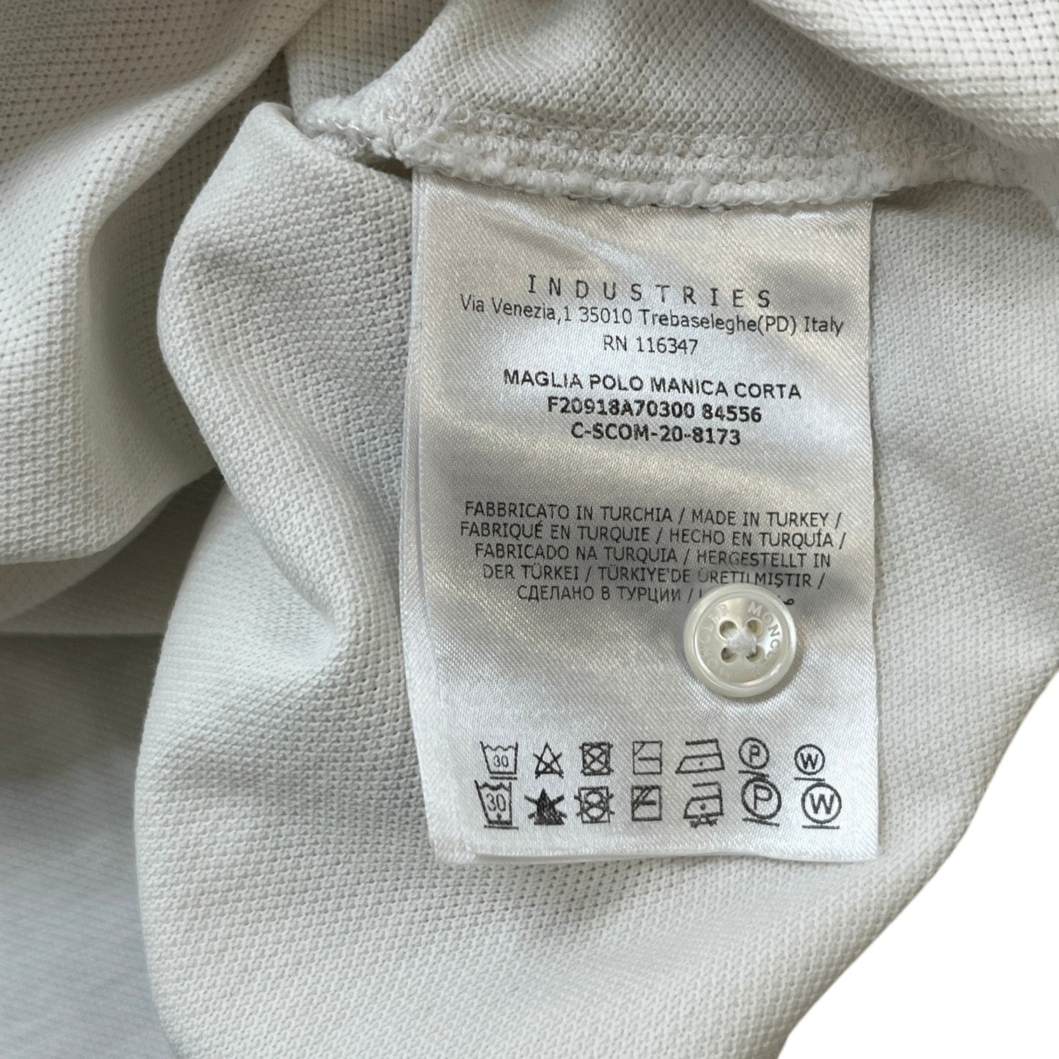 Men's Maglia Polo Shirt White Size M