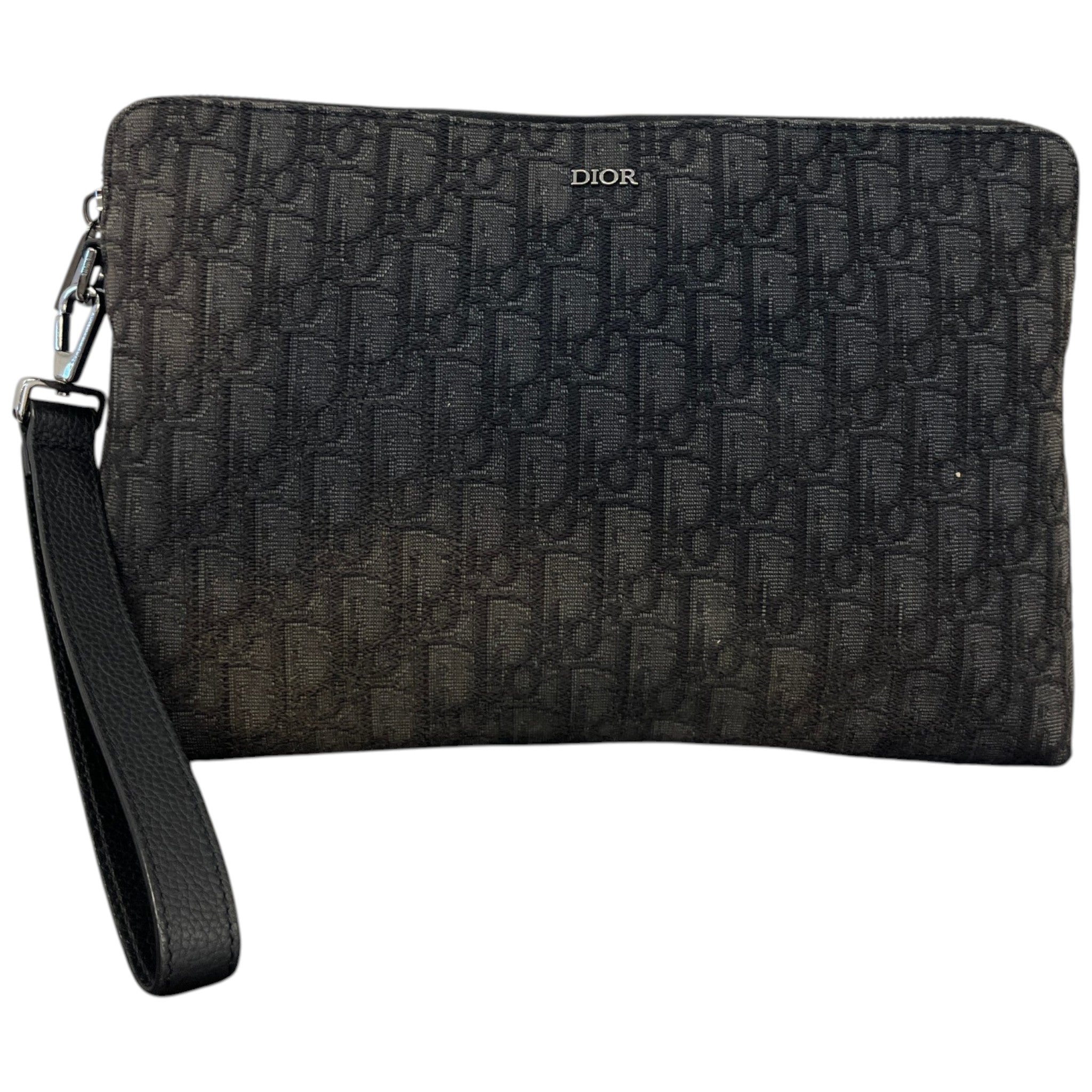 Women's Oblique A4 Zipped Pouch Black